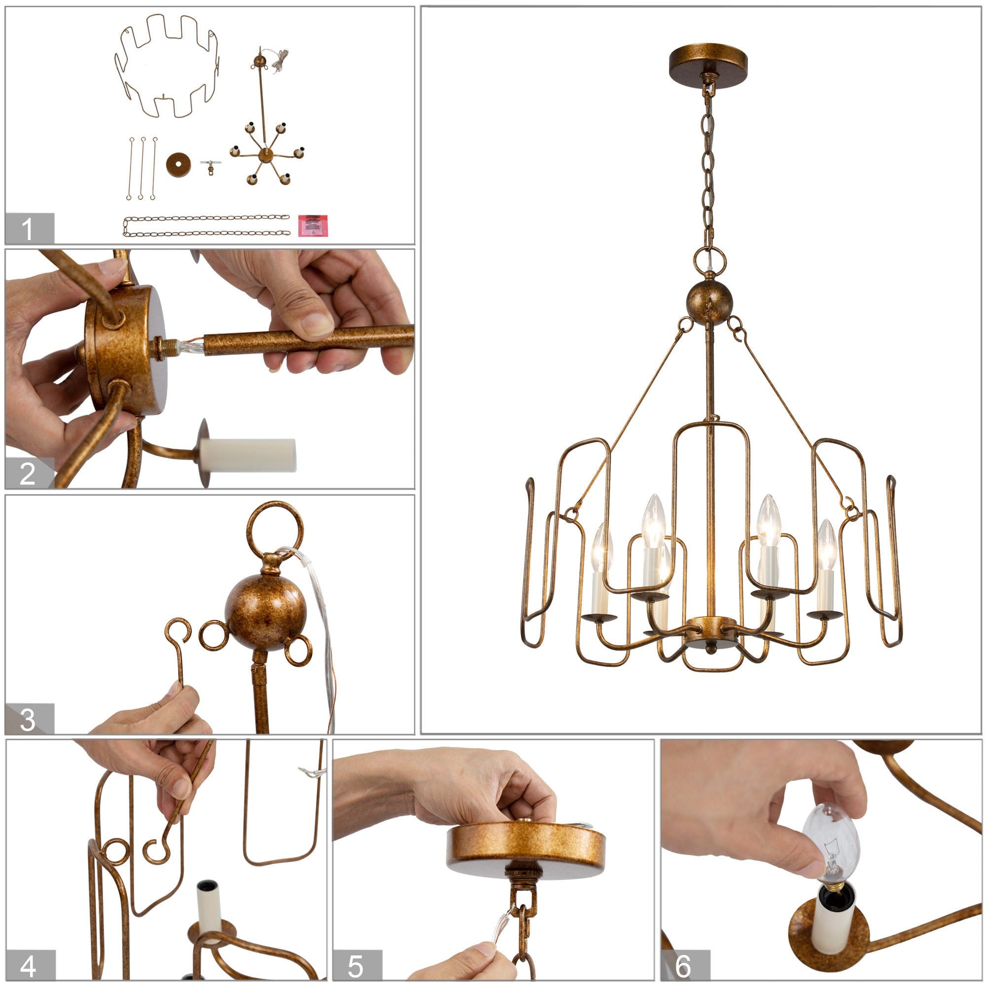 Cocaryra Vintage Industrial Chandelier - Letslighting