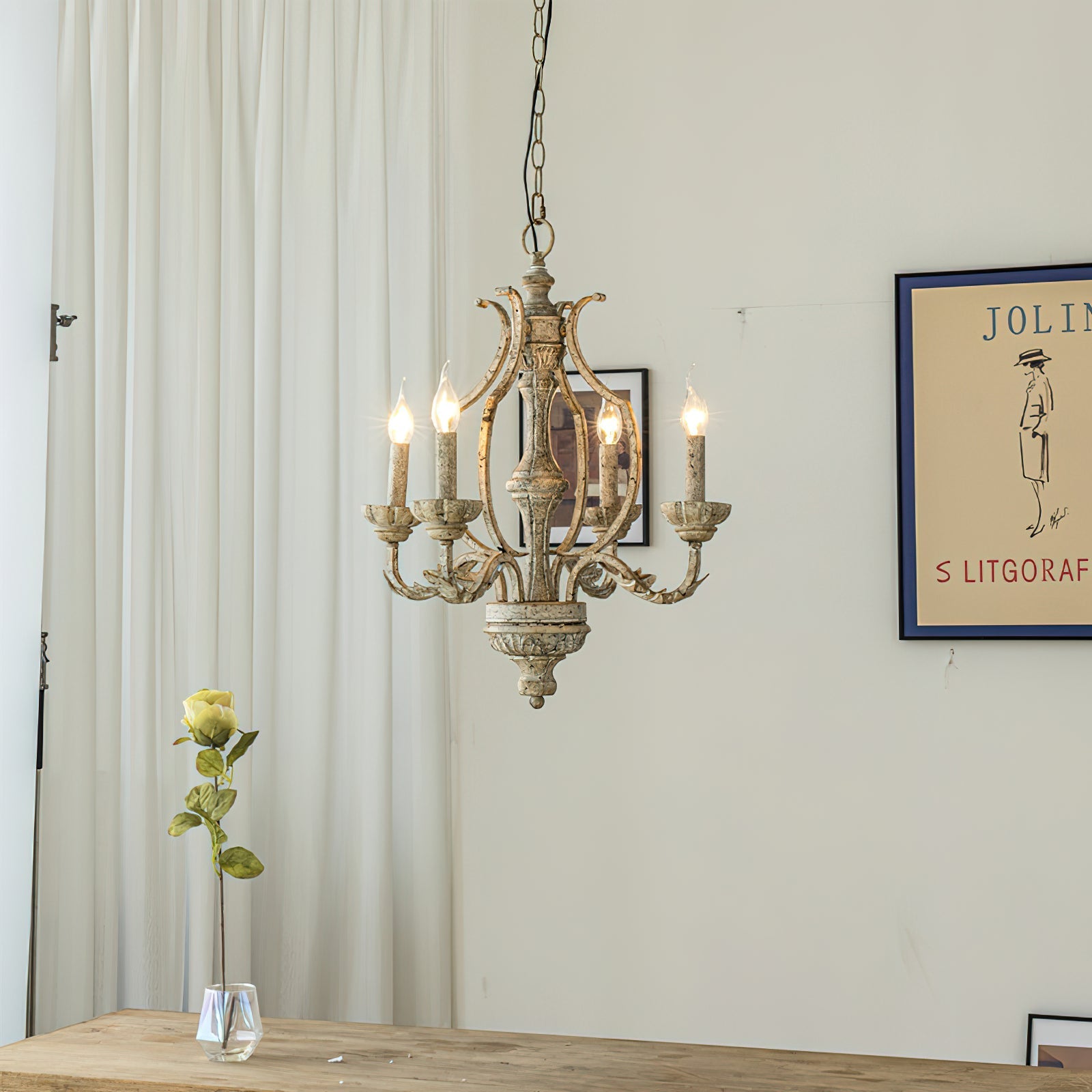 Orinira Vintage Industrial Wood Pendant Lamp - Letslighting