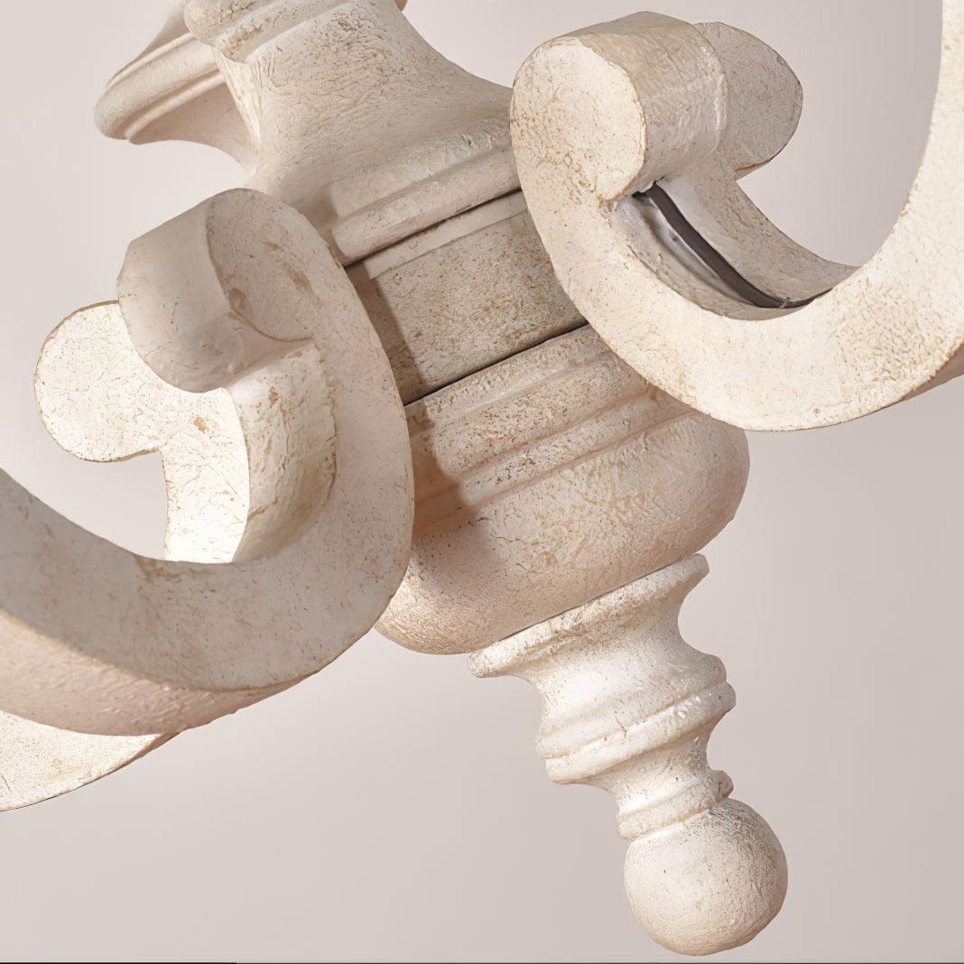 Lustra Chandelier Wooden Candle Mid-Century - Letslighting