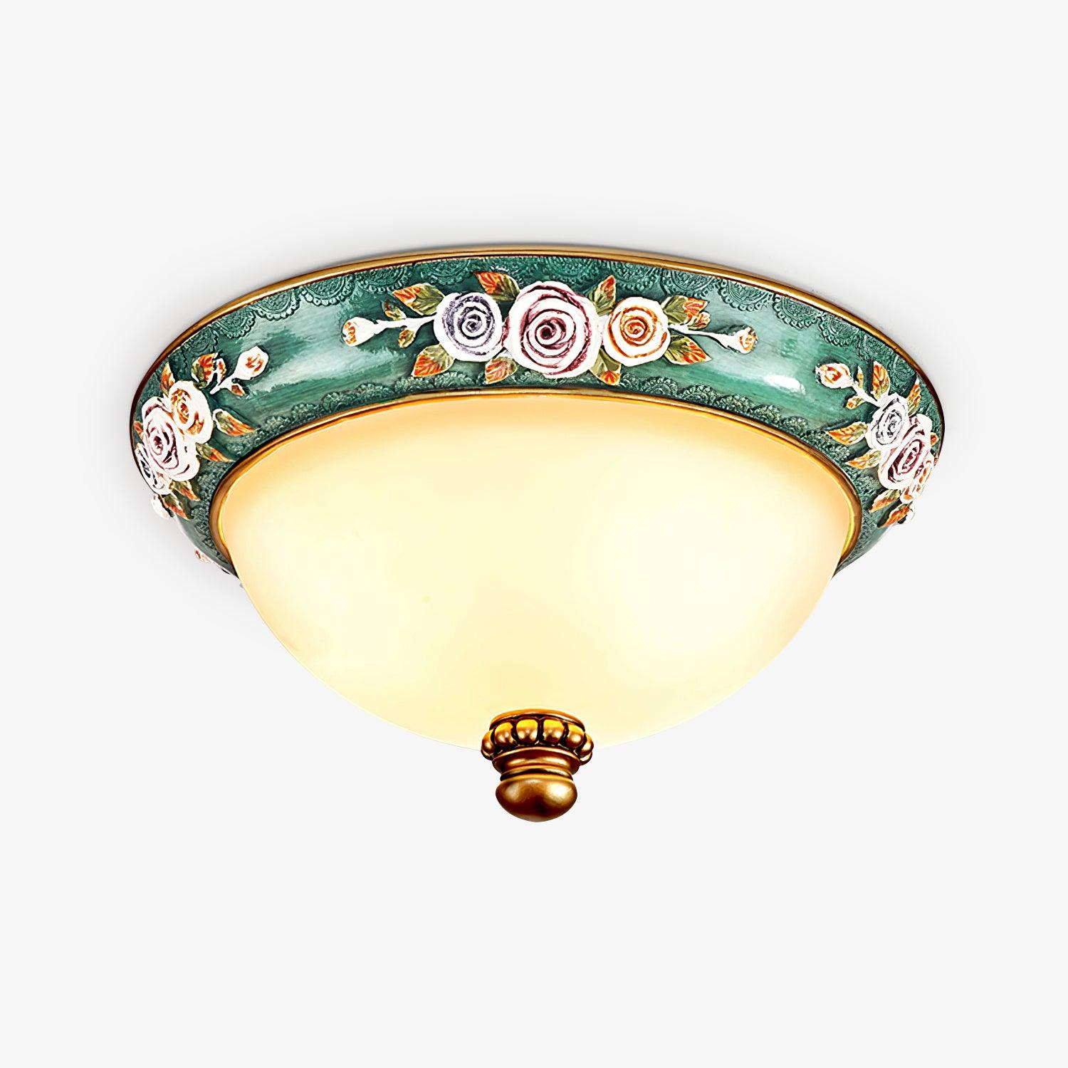 Viraearae Pastoral Bowl Resin Glass Ceiling Light - Letslighting