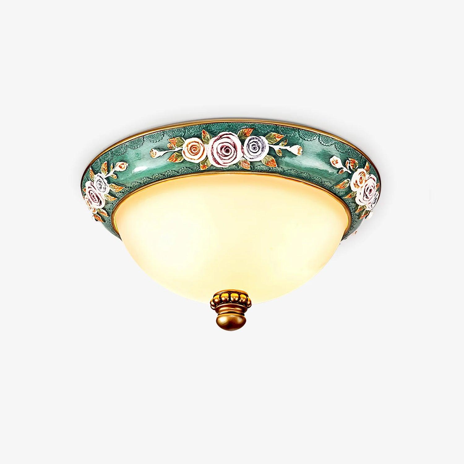 Viraearae Pastoral Bowl Resin Glass Ceiling Light - Letslighting
