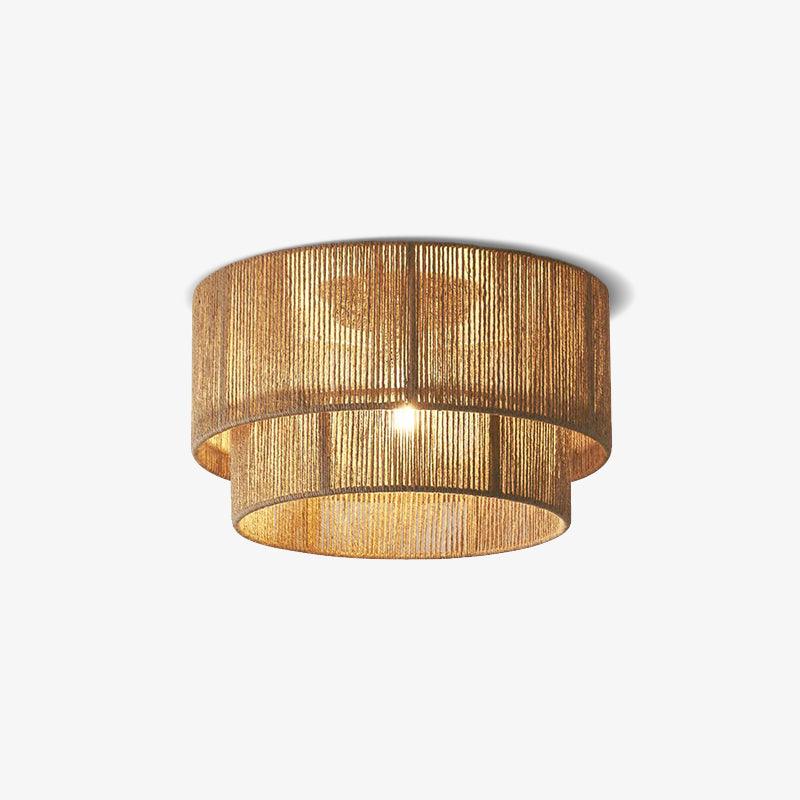 Casora Classic Art Natural Rope Ceiling Light - Letslighting
