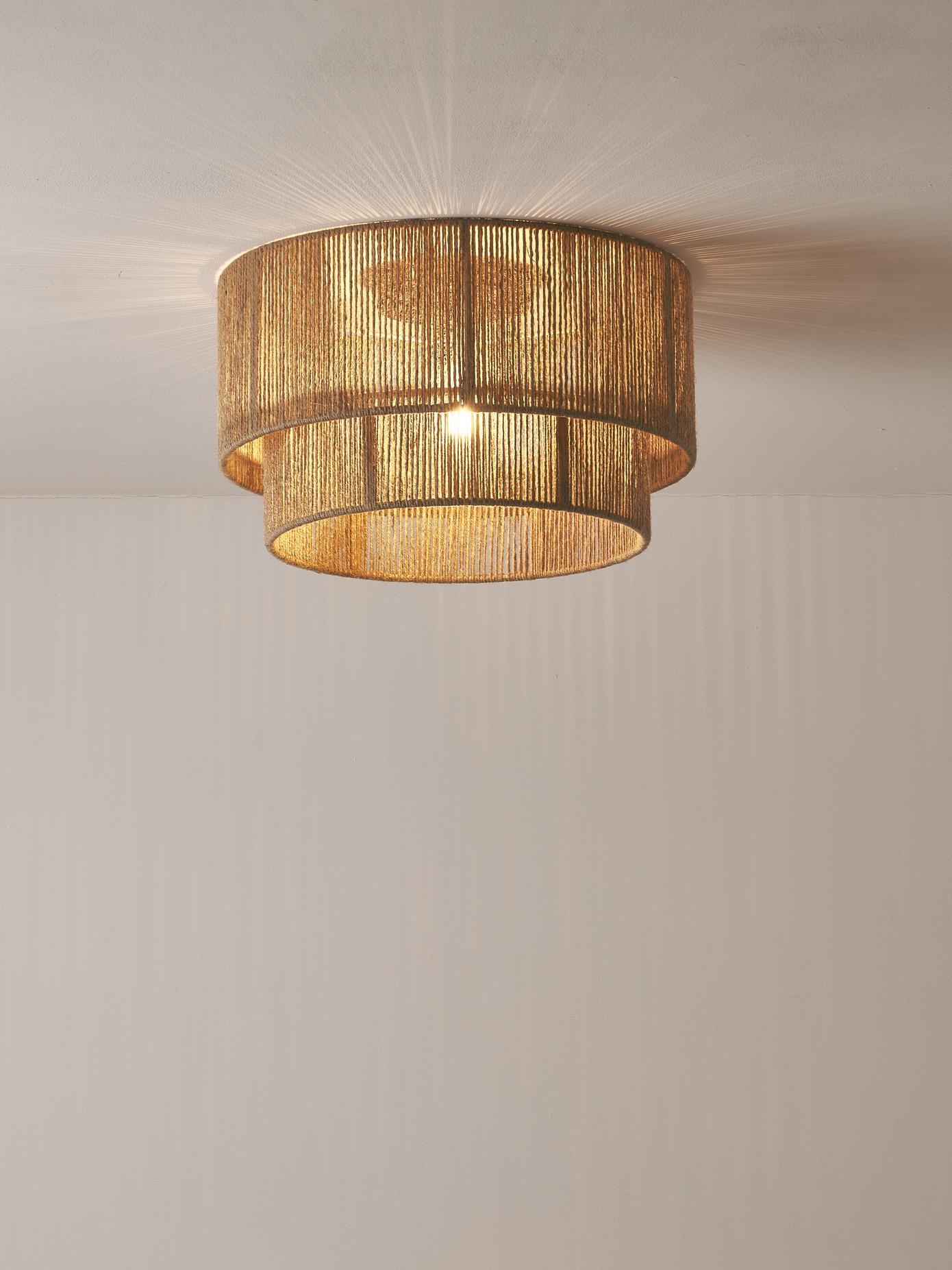 Casora Classic Art Natural Rope Ceiling Light - Letslighting