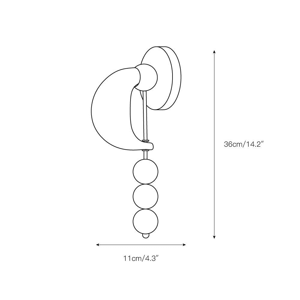 Vesilara Creativity Modern Minimalist Glass Wall Lamp - Letslighting