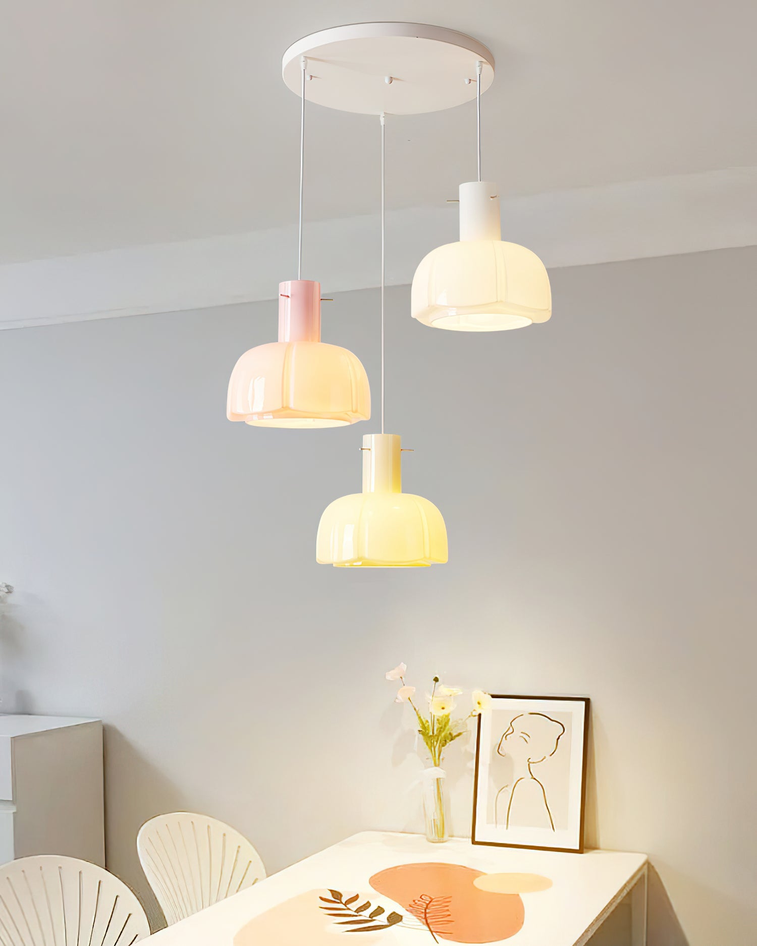 Pavina Pendant Lamp Glossy Pastel Blossom - Letslighting