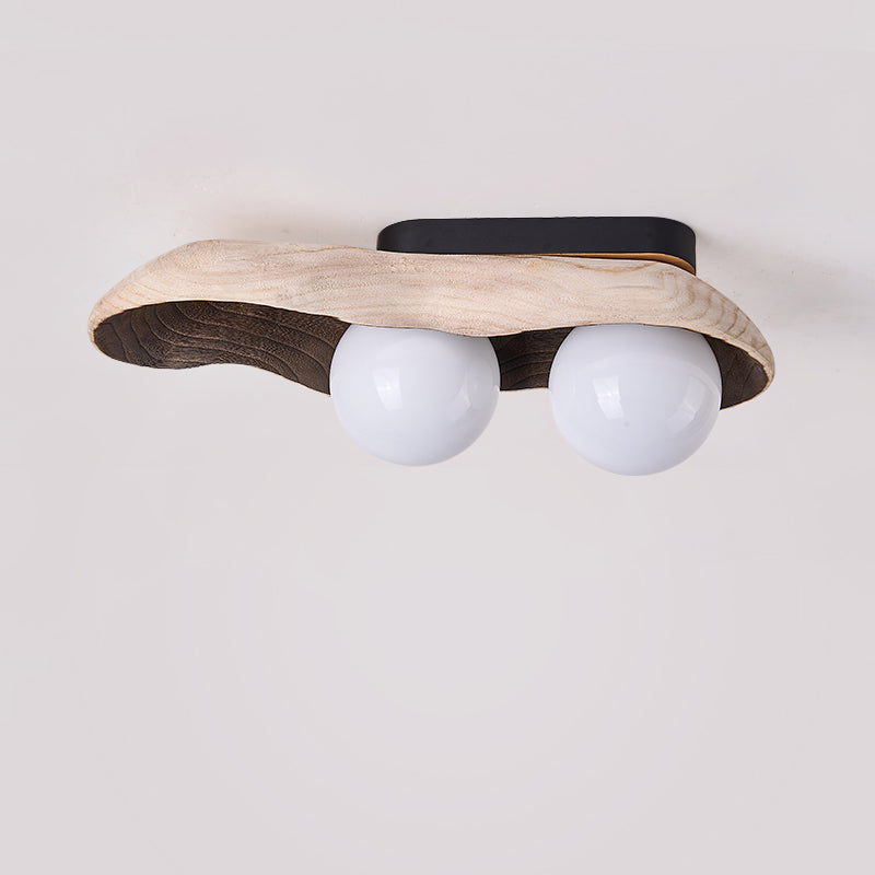 Ivaren Modern Minimalist Wooden Glass Ceiling Lamp - Letslighting