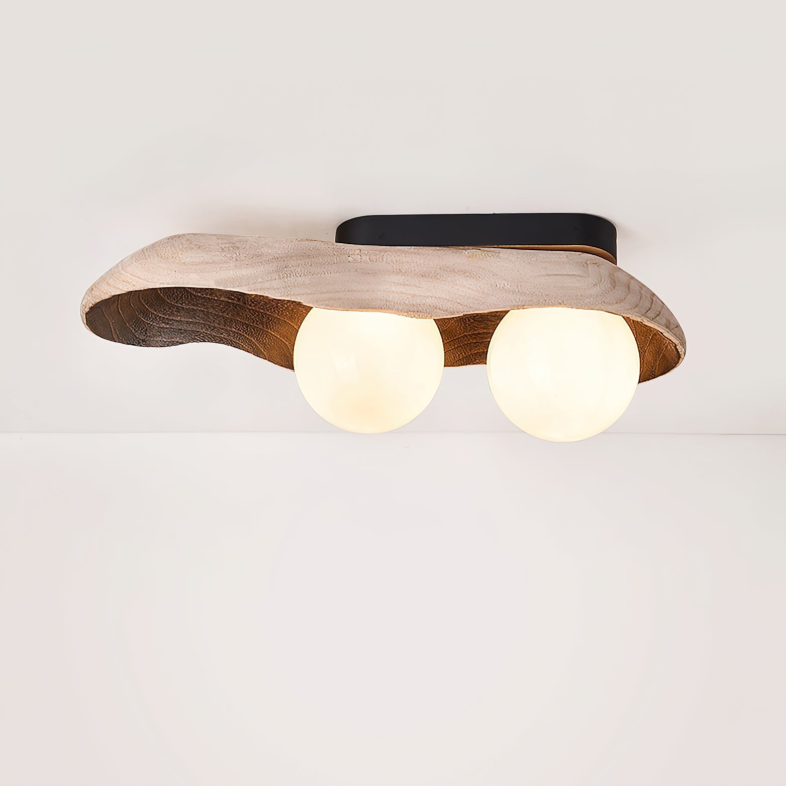 Ivaren Modern Minimalist Wooden Glass Ceiling Lamp - Letslighting