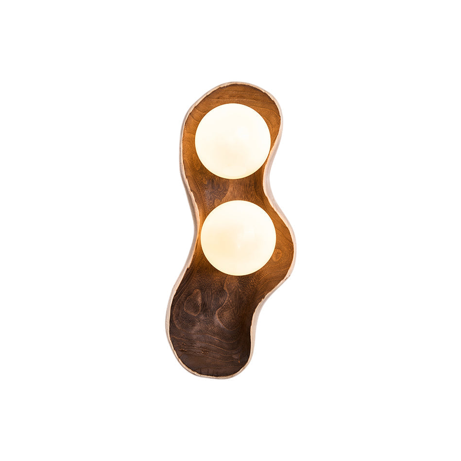 Evshaia Individual Creativity Pea Wooden Glass Wall Lamp - Letslighting