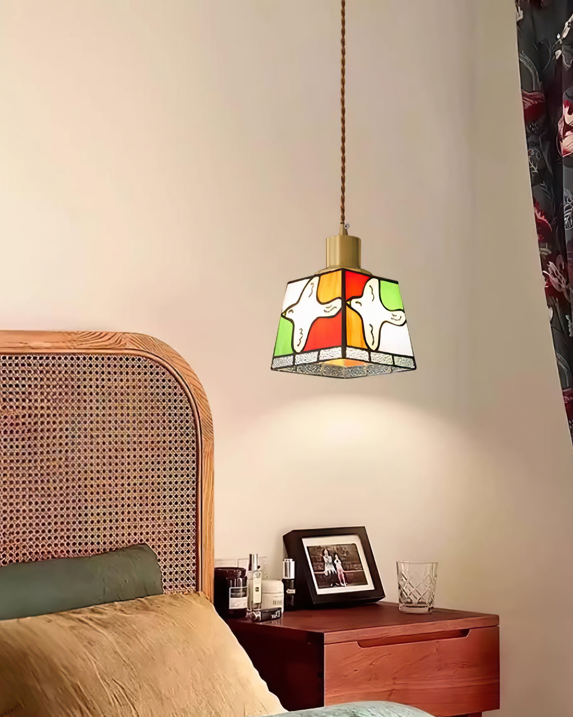 Peace Dove Pendant Lamp Glass Mosaic Brass Artistic Tranquil - Letslighting