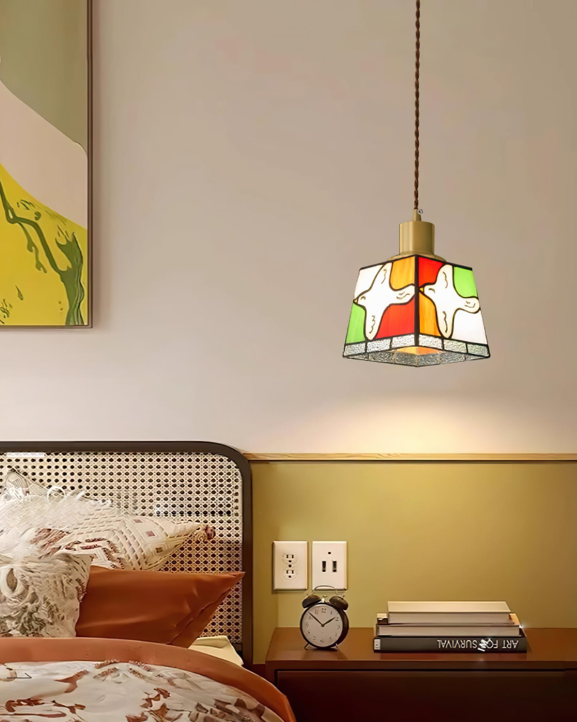 Peace Dove Pendant Lamp Glass Mosaic Brass Artistic Tranquil - Letslighting