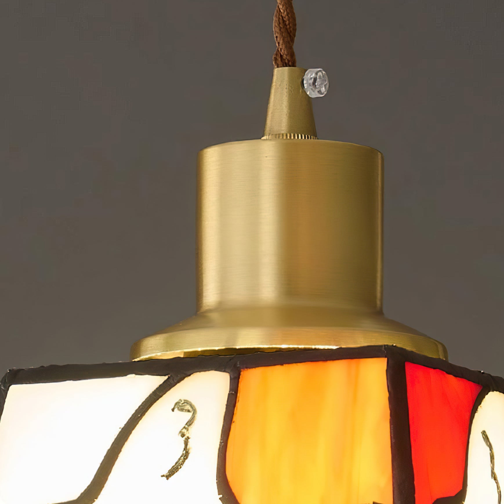 Peace Dove Pendant Lamp Glass Mosaic Brass Artistic Tranquil - Letslighting