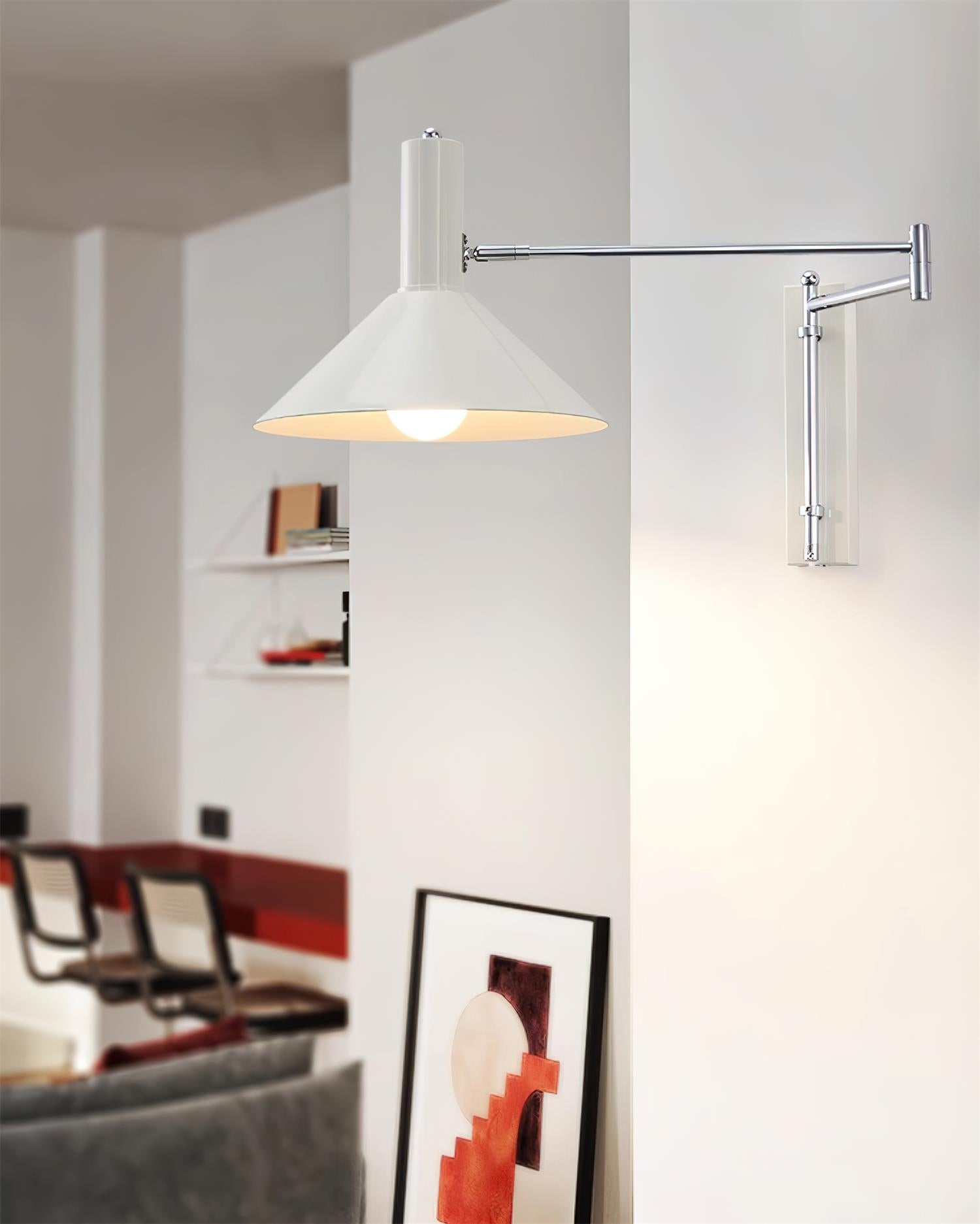 Wall Lamp Modern Adjustable Arm Red Shade Reading Light - Letslighting