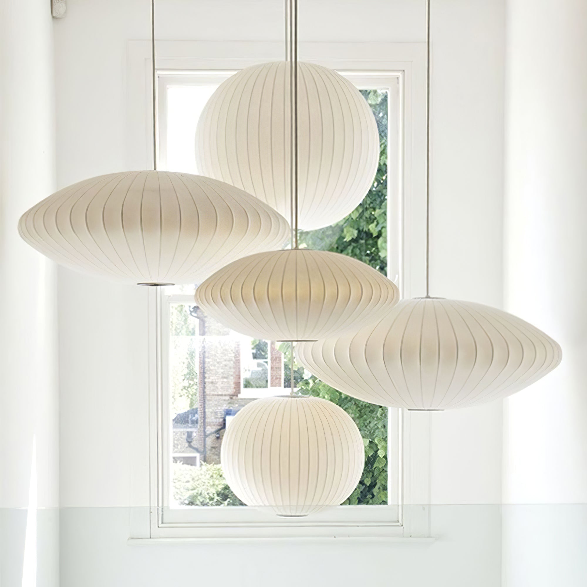 Lunar Modern Silk Pendant Lamp - Letslighting