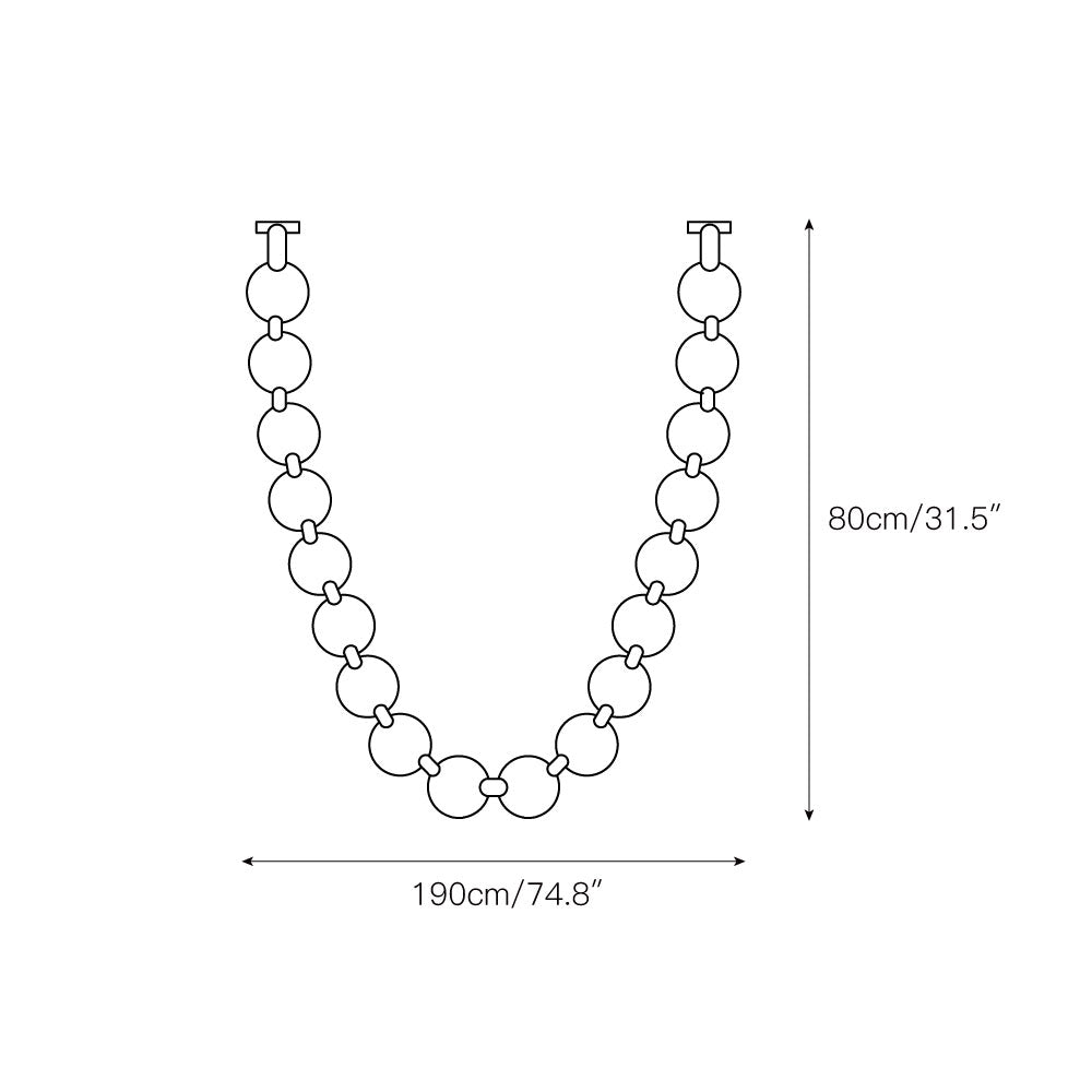 Icarara Modern Minimalist Pearl Necklace Glass Chandelier - Letslighting