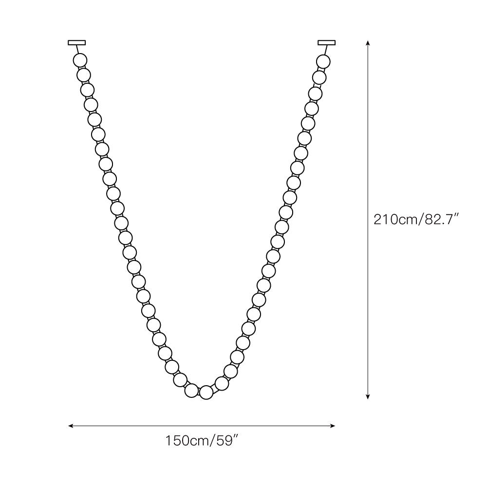 Icarara Modern Minimalist Pearl Necklace Glass Chandelier - Letslighting