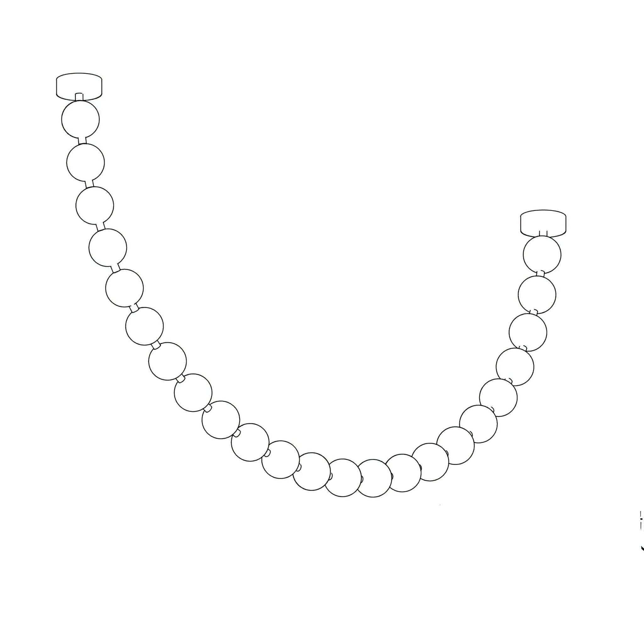 Vicariel Pearl Necklace Balls Glass Chandelier - Letslighting