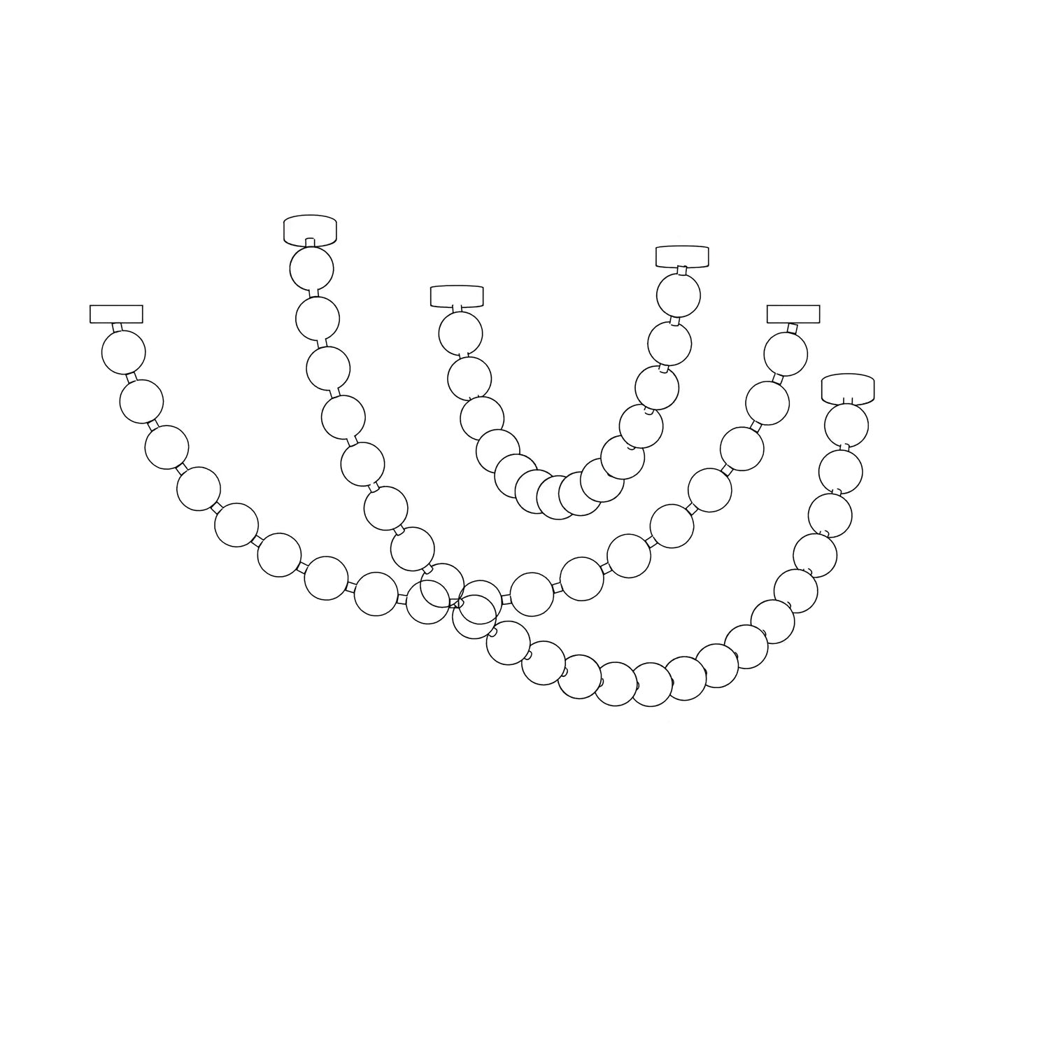 Vicariel Pearl Necklace Balls Glass Chandelier - Letslighting