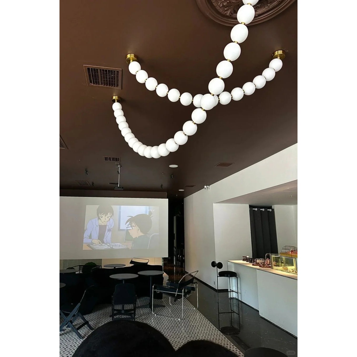 Icarara Modern Minimalist Pearl Necklace Glass Chandelier - Letslighting