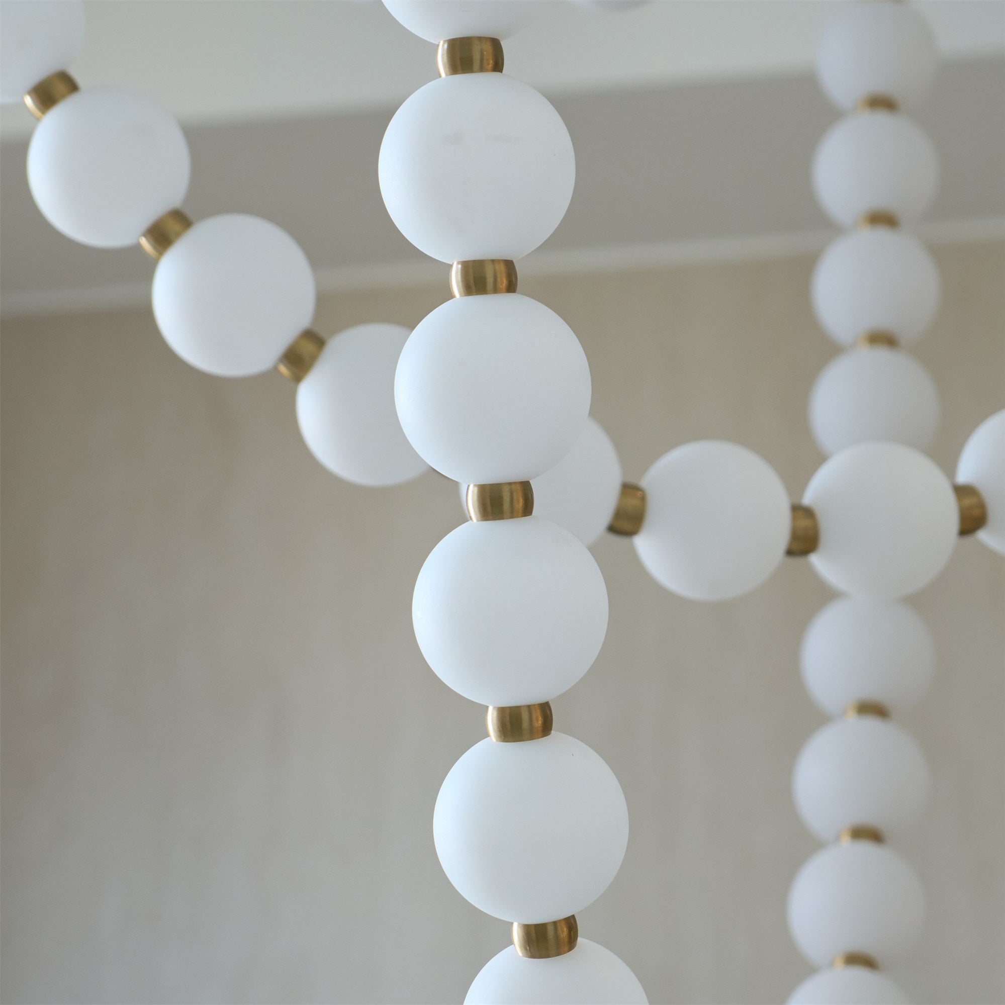 Icarara Modern Minimalist Pearl Necklace Glass Chandelier - Letslighting