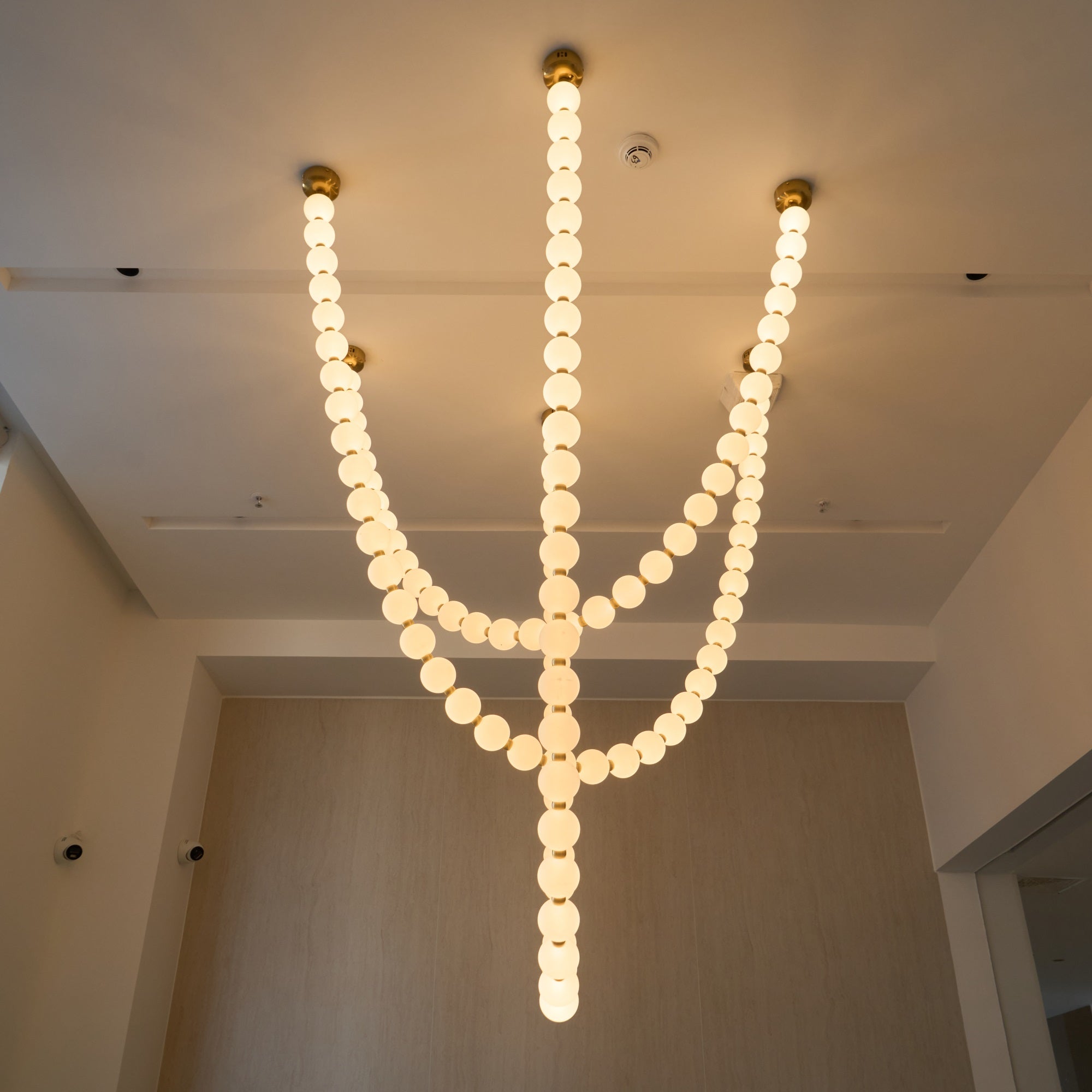 Icarara Modern Minimalist Pearl Necklace Glass Chandelier - Letslighting