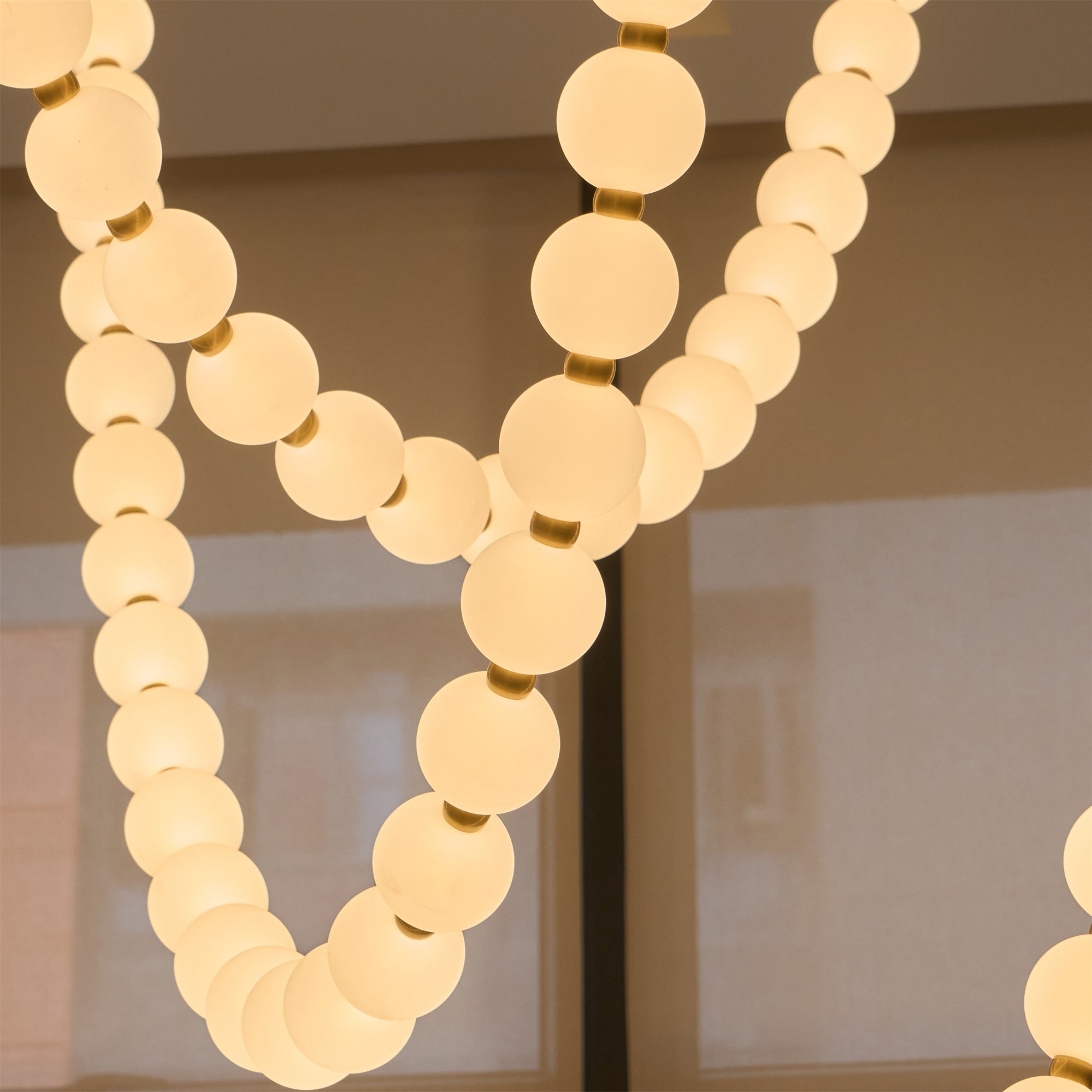 Icarara Modern Minimalist Pearl Necklace Glass Chandelier - Letslighting