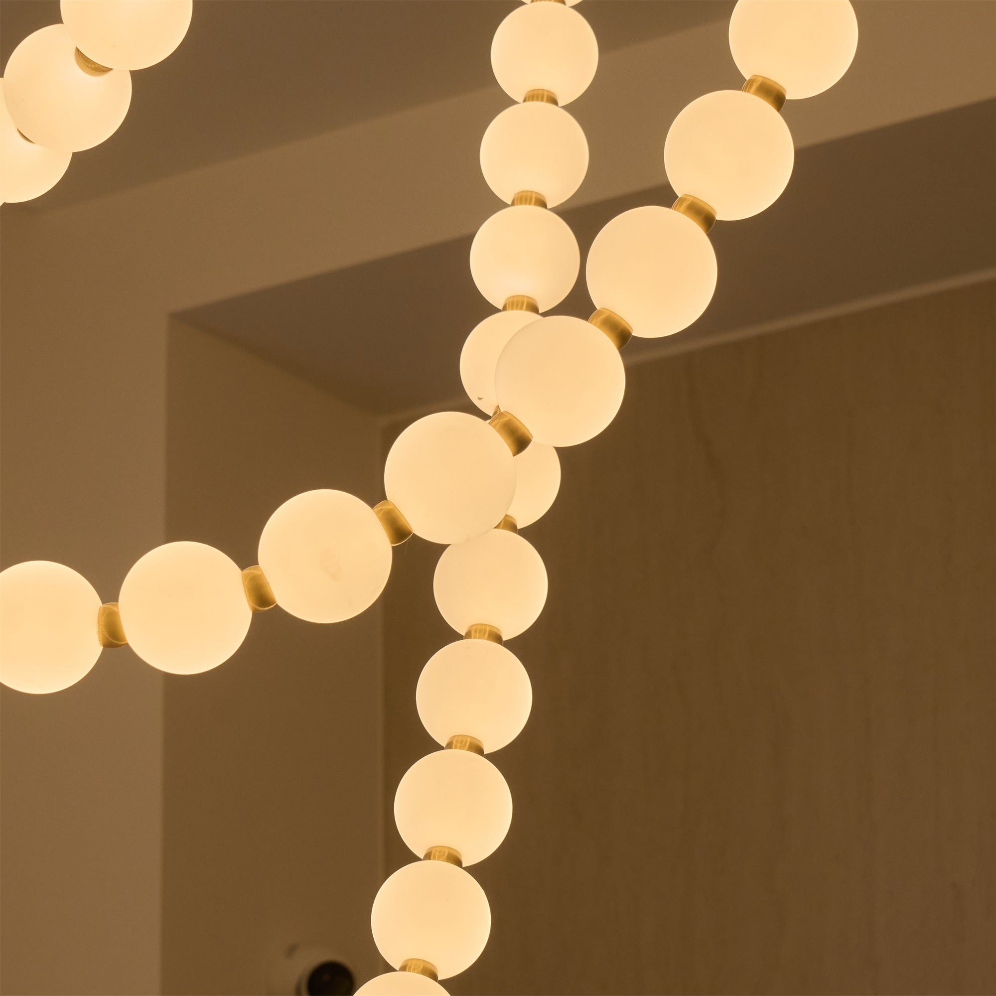 Icarara Modern Minimalist Pearl Necklace Glass Chandelier - Letslighting