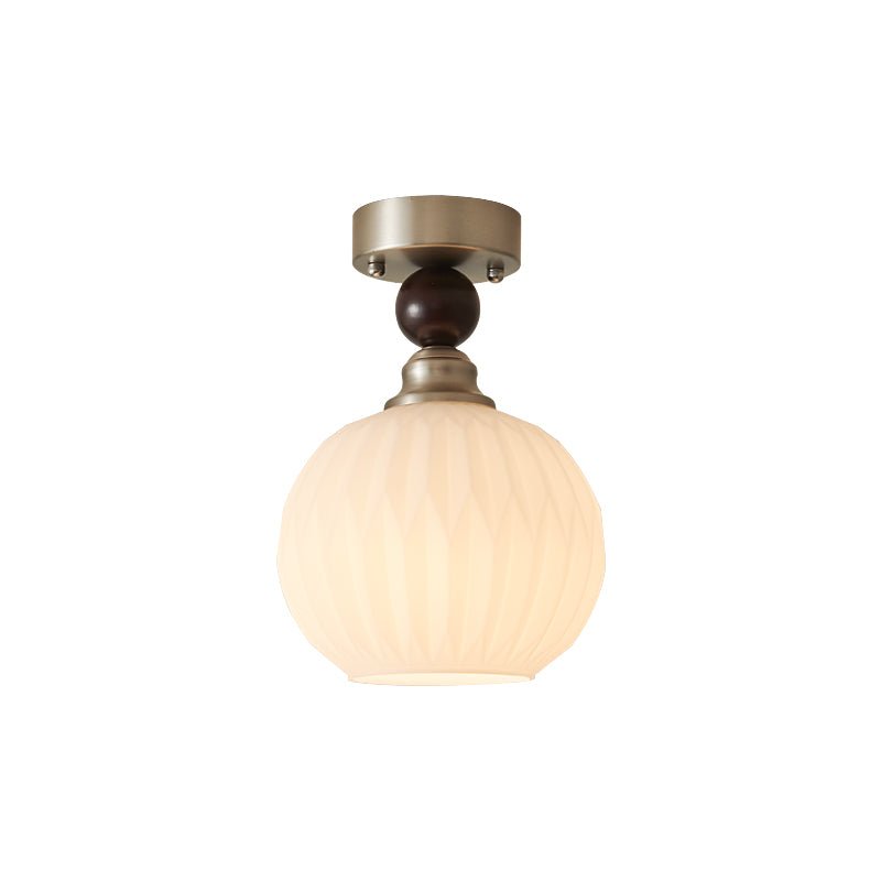 Ivcarila Modern Minimalist Pearl Sphere Glass Ceiling Lamp - Letslighting