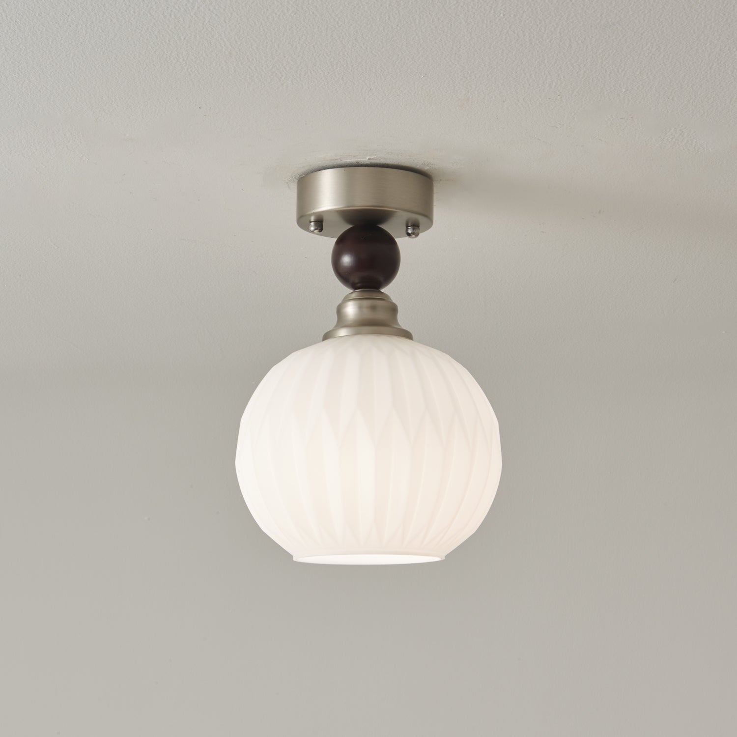 Ivcarila Modern Minimalist Pearl Sphere Glass Ceiling Lamp - Letslighting