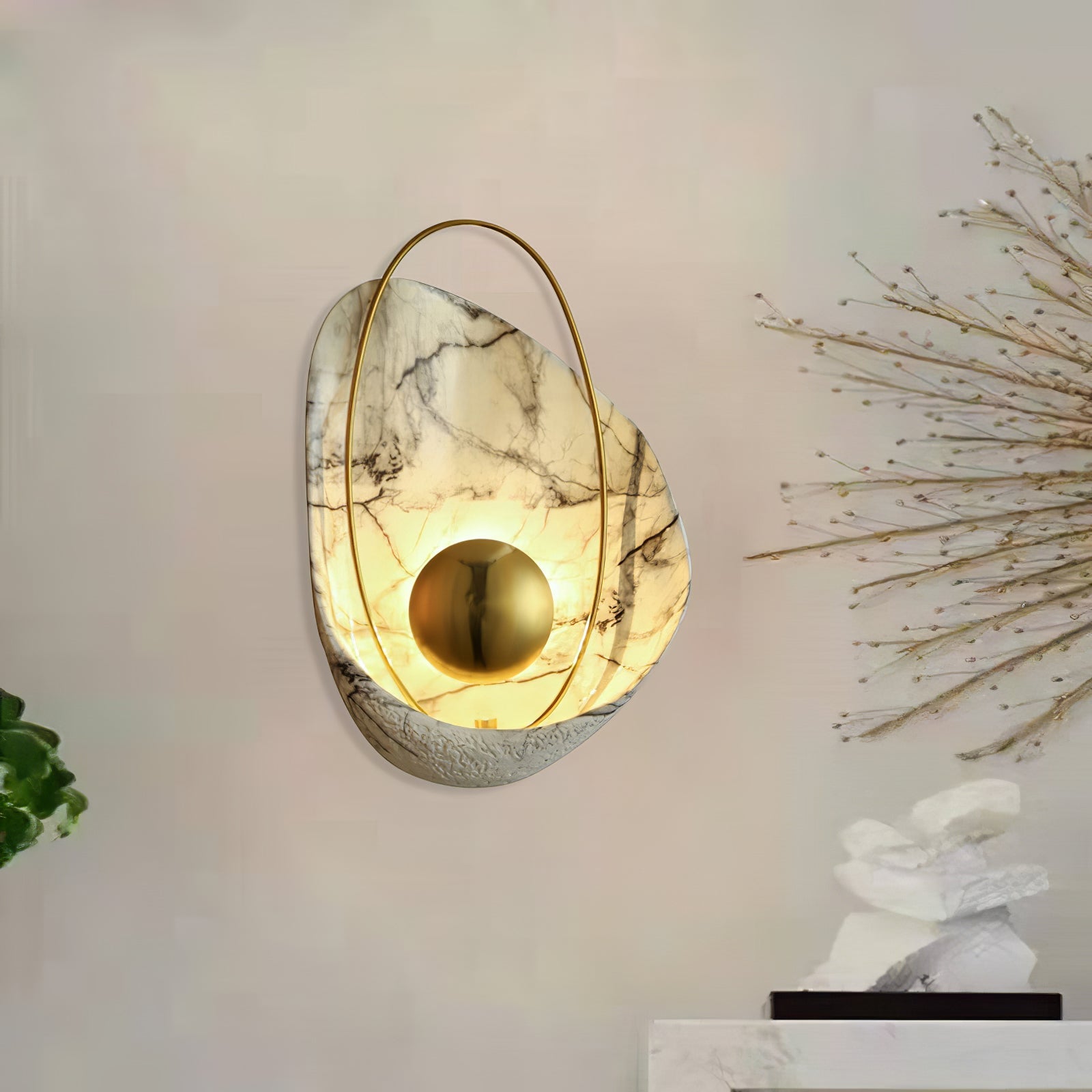 Vethaora Premium Nordic Art Pearl Resin Wall Lamp - Letslighting