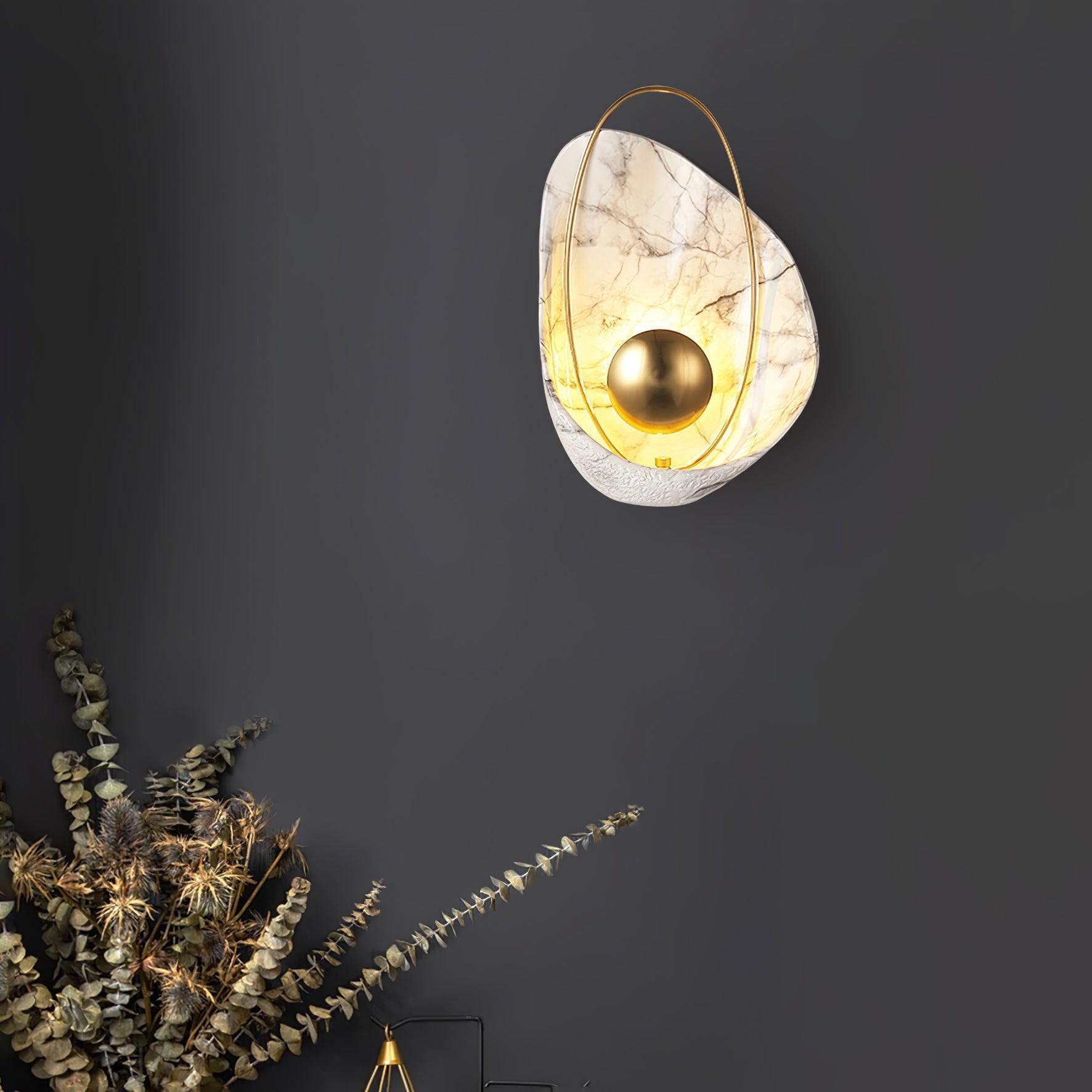 Vethaora Premium Nordic Art Pearl Resin Wall Lamp - Letslighting