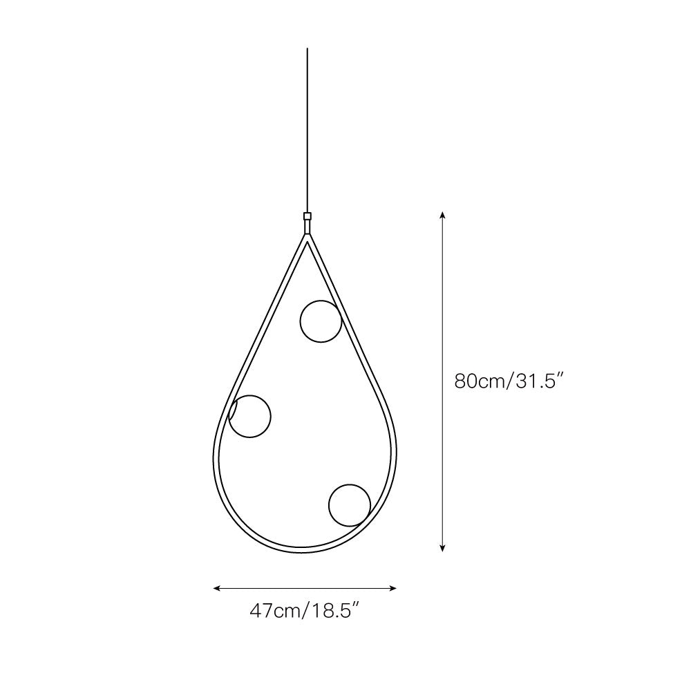 Ertheion Modern Minimalist Pearls Brass Glass Pendant Lamp - Letslighting