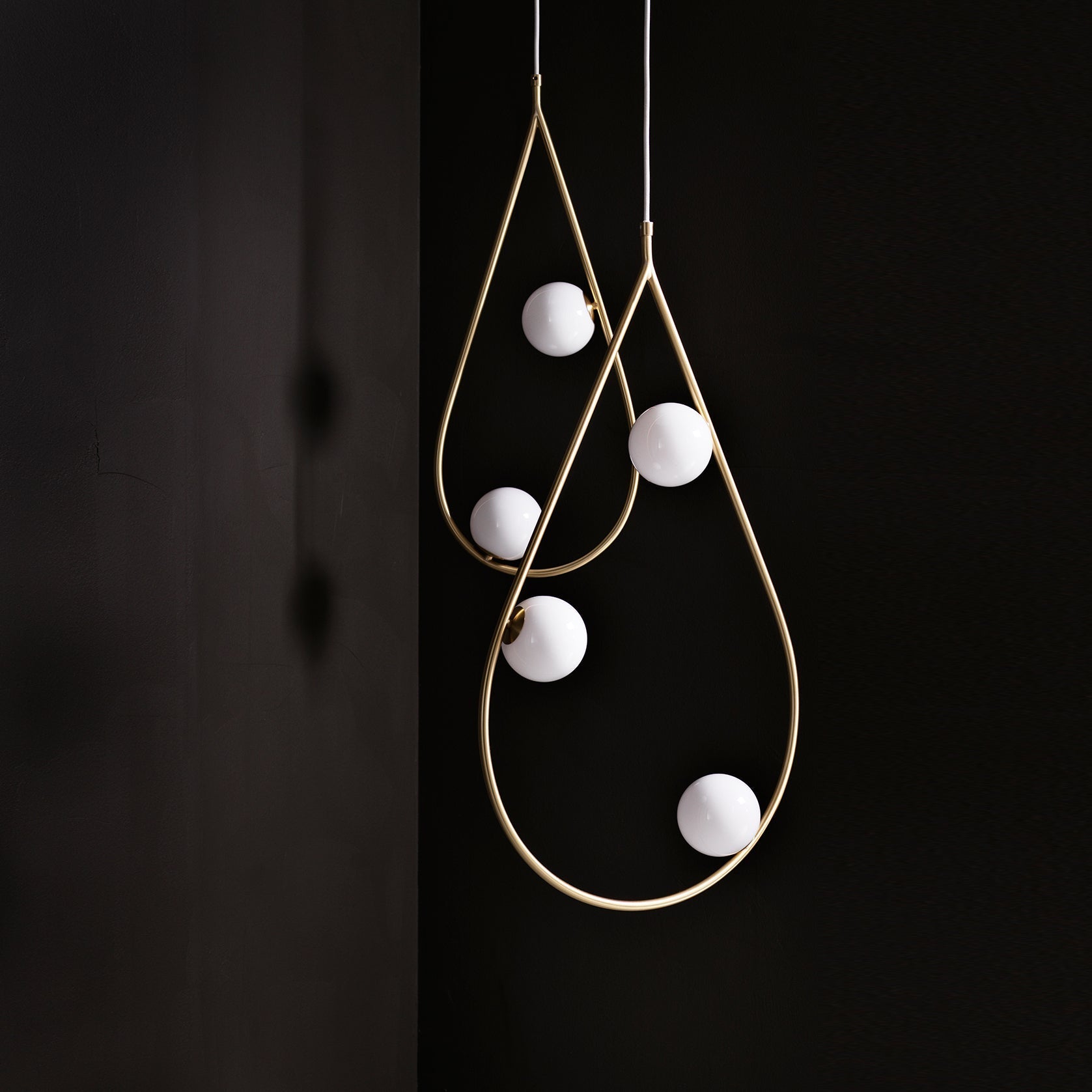 Ertheion Modern Minimalist Pearls Brass Glass Pendant Lamp - Letslighting