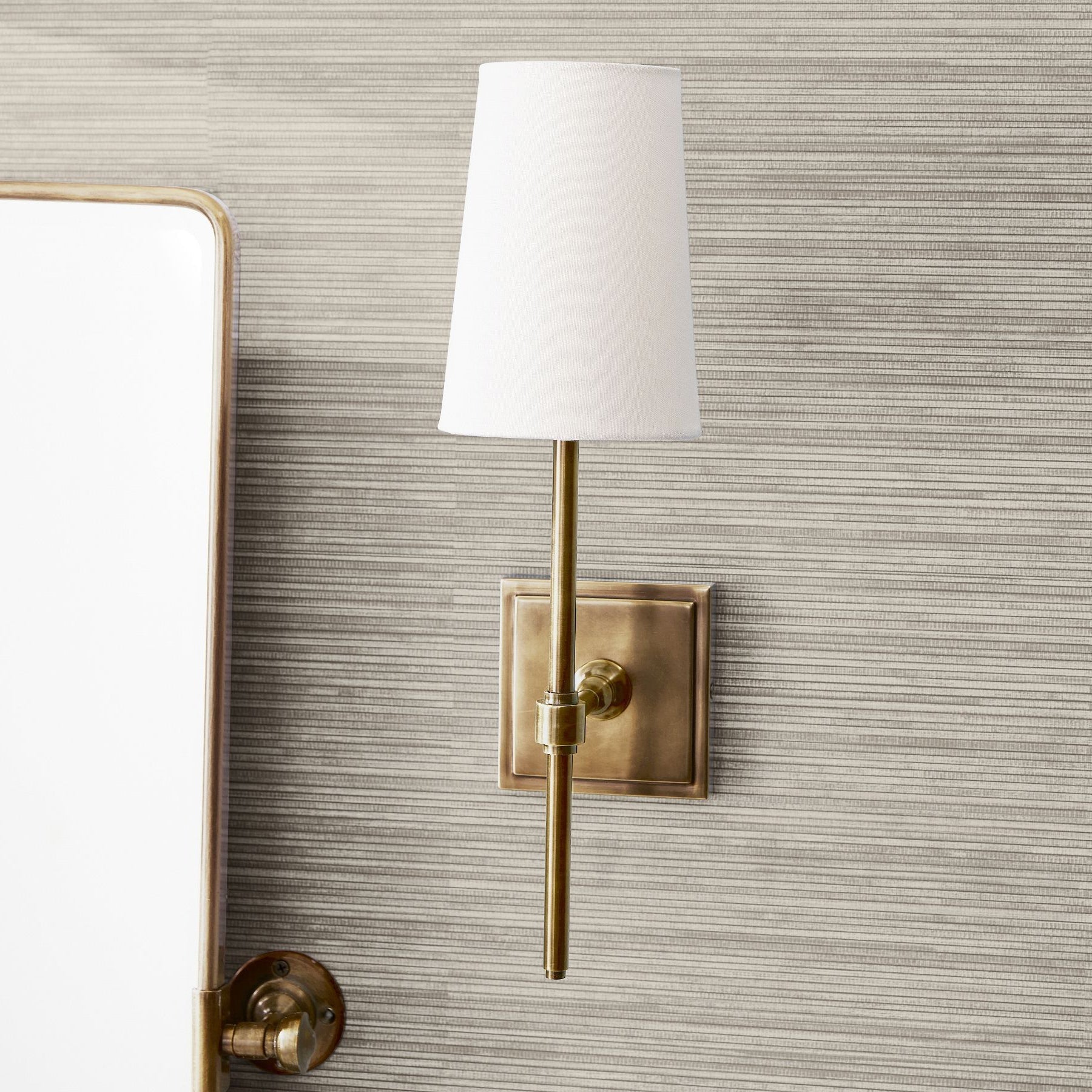 Vicarara Vintage Industrial Brass Fabric Wall Lamp - Letslighting