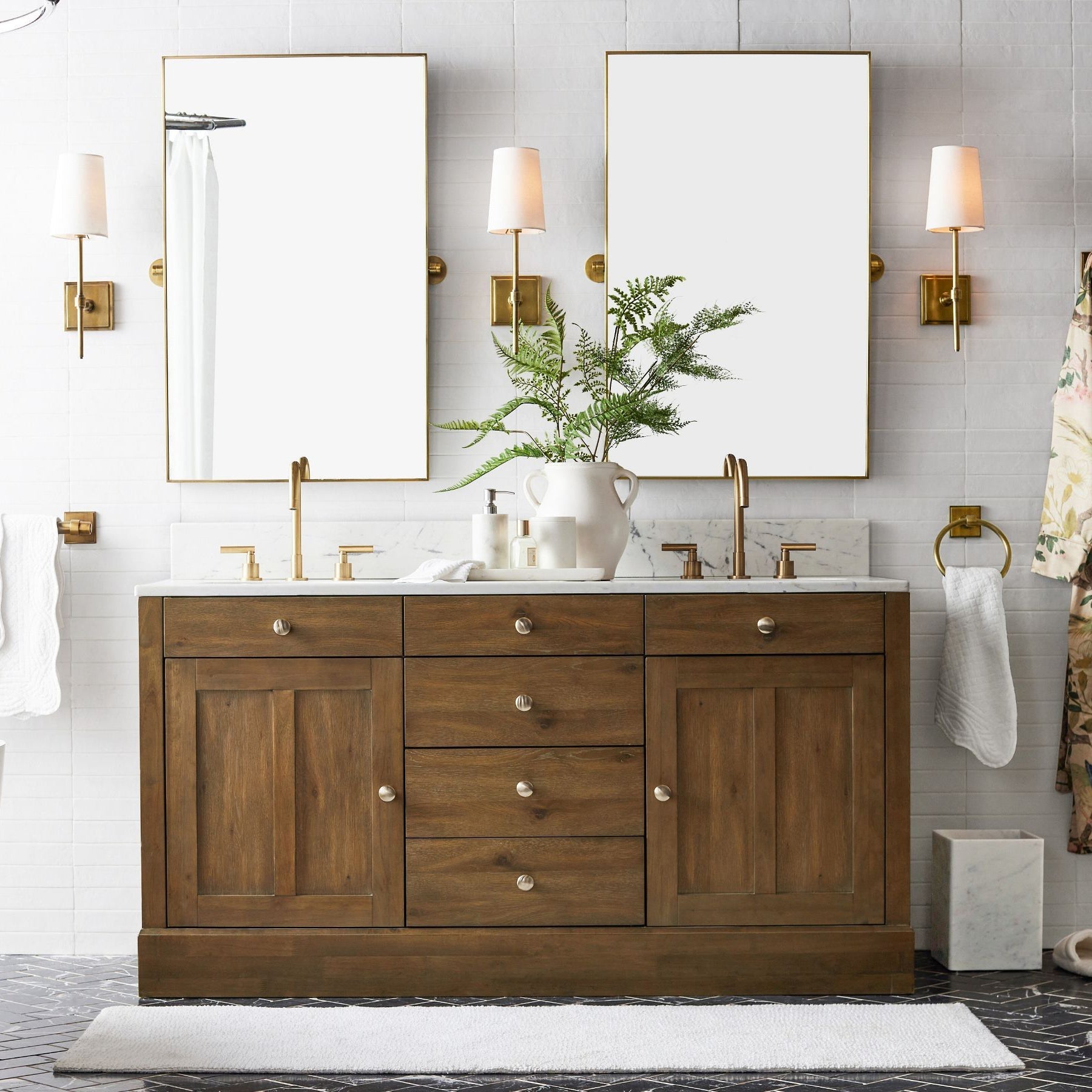 Vicarara Vintage Industrial Brass Fabric Wall Lamp - Letslighting