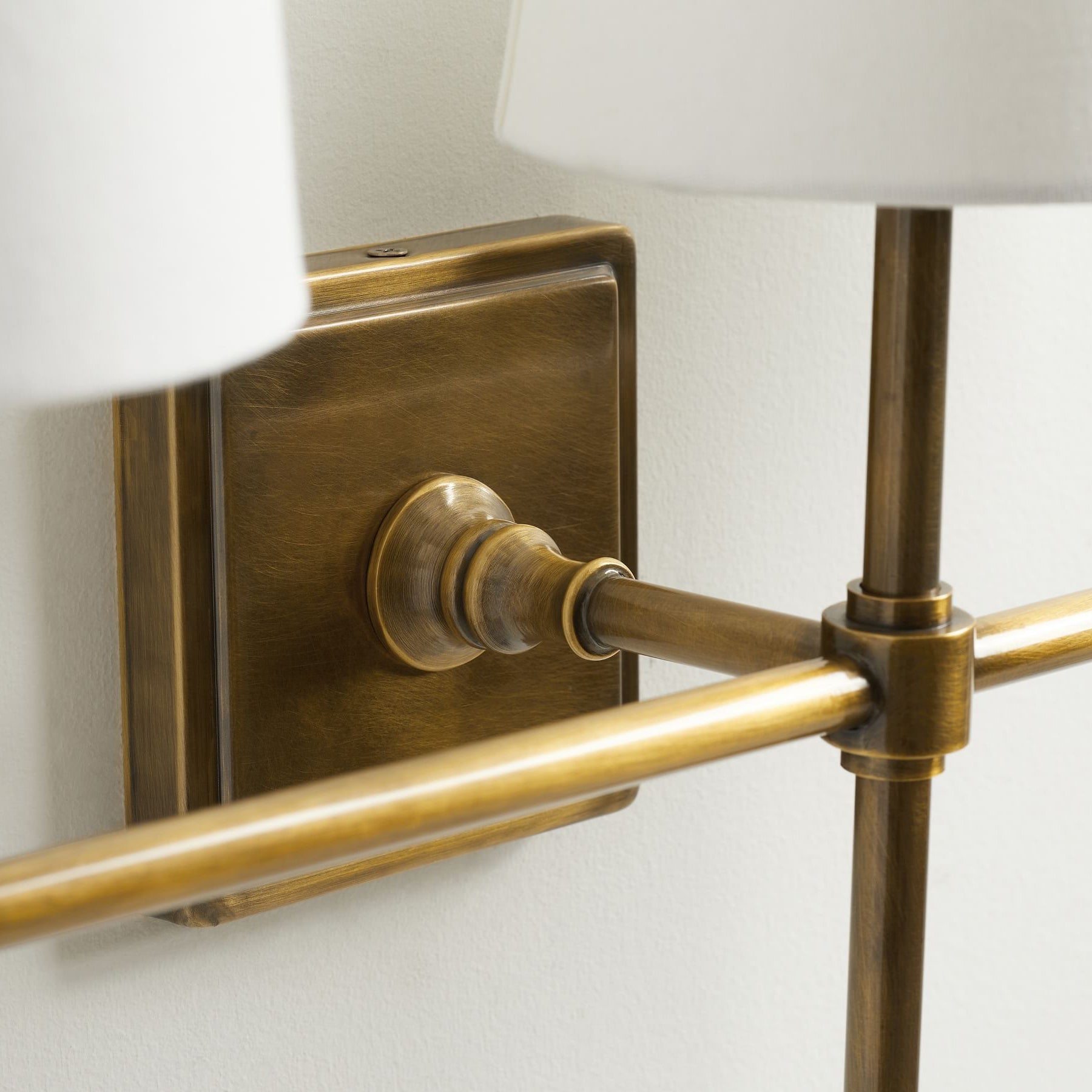 Vicarara Vintage Industrial Brass Fabric Wall Lamp - Letslighting