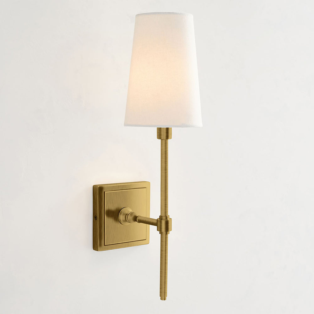Vicarara Vintage Industrial Brass Fabric Wall Lamp - Letslighting