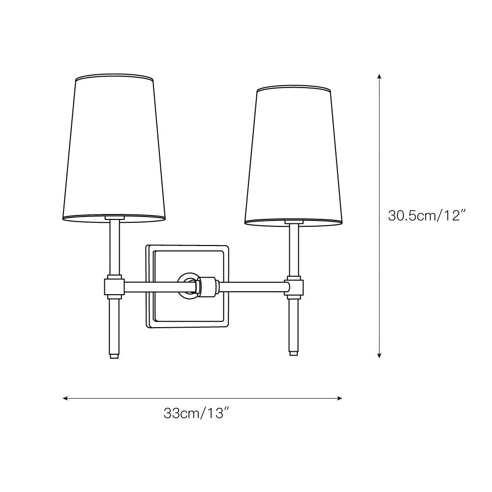 Vicarara Vintage Industrial Brass Fabric Wall Lamp - Letslighting