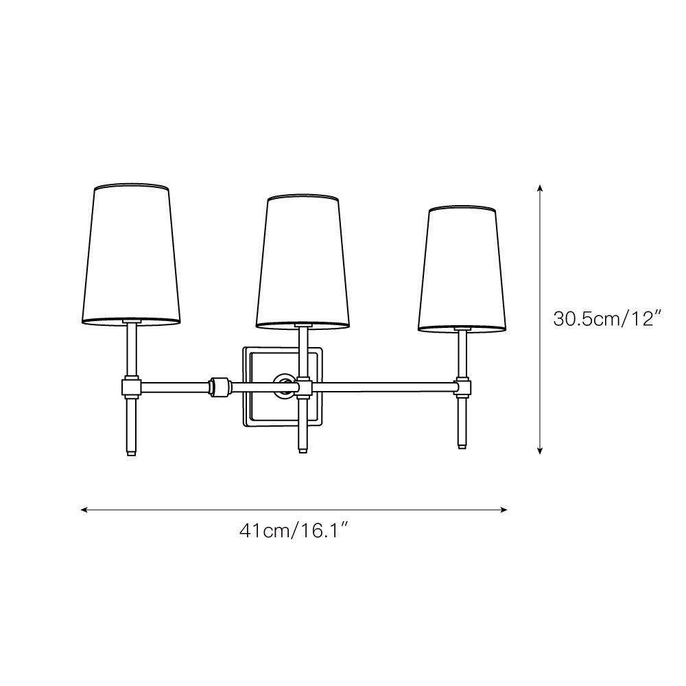 Vicarara Vintage Industrial Brass Fabric Wall Lamp - Letslighting