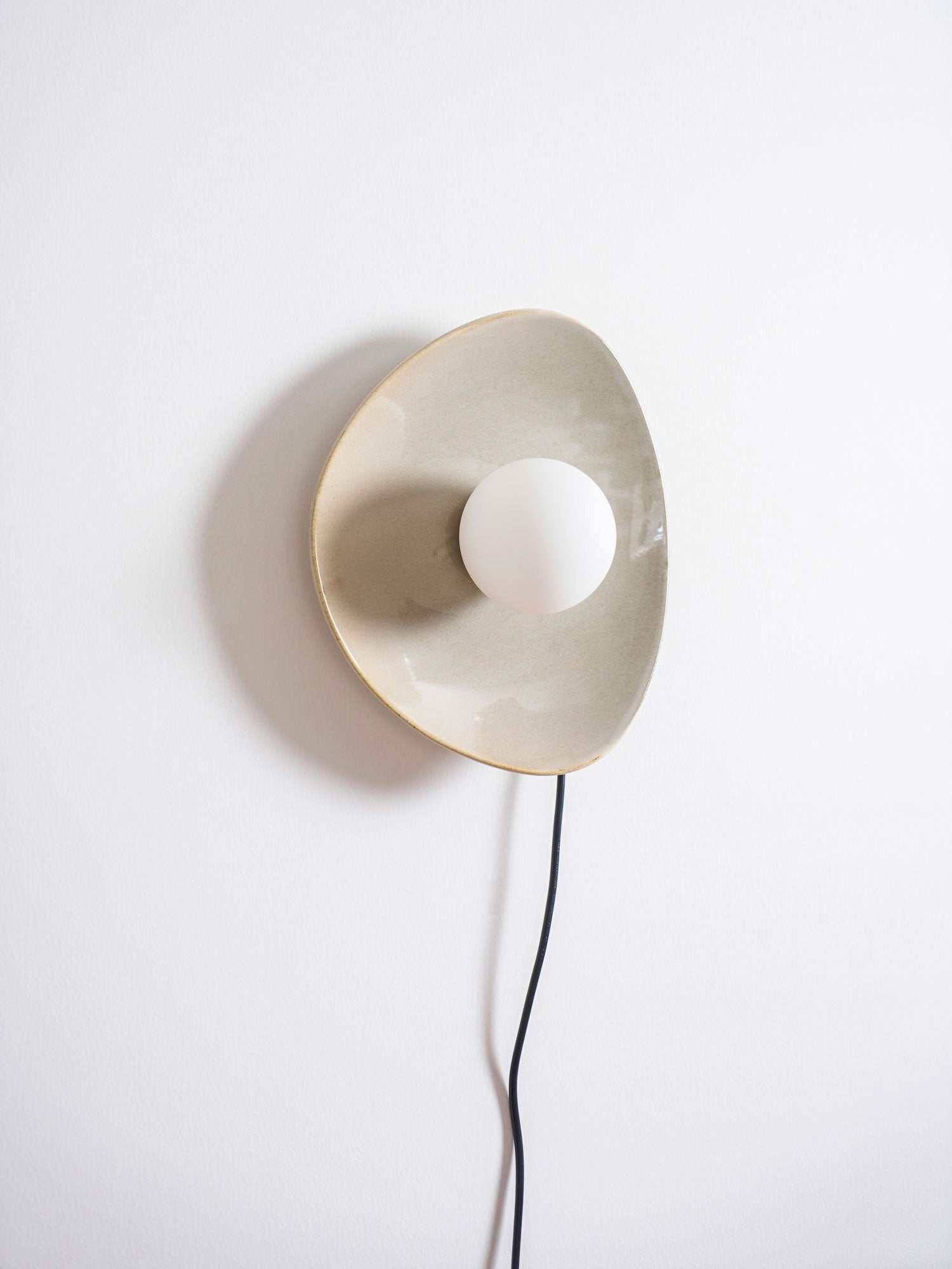 Nancy Pebble Disc Plug-in Ceramics Glass Wall Light - Letslighting