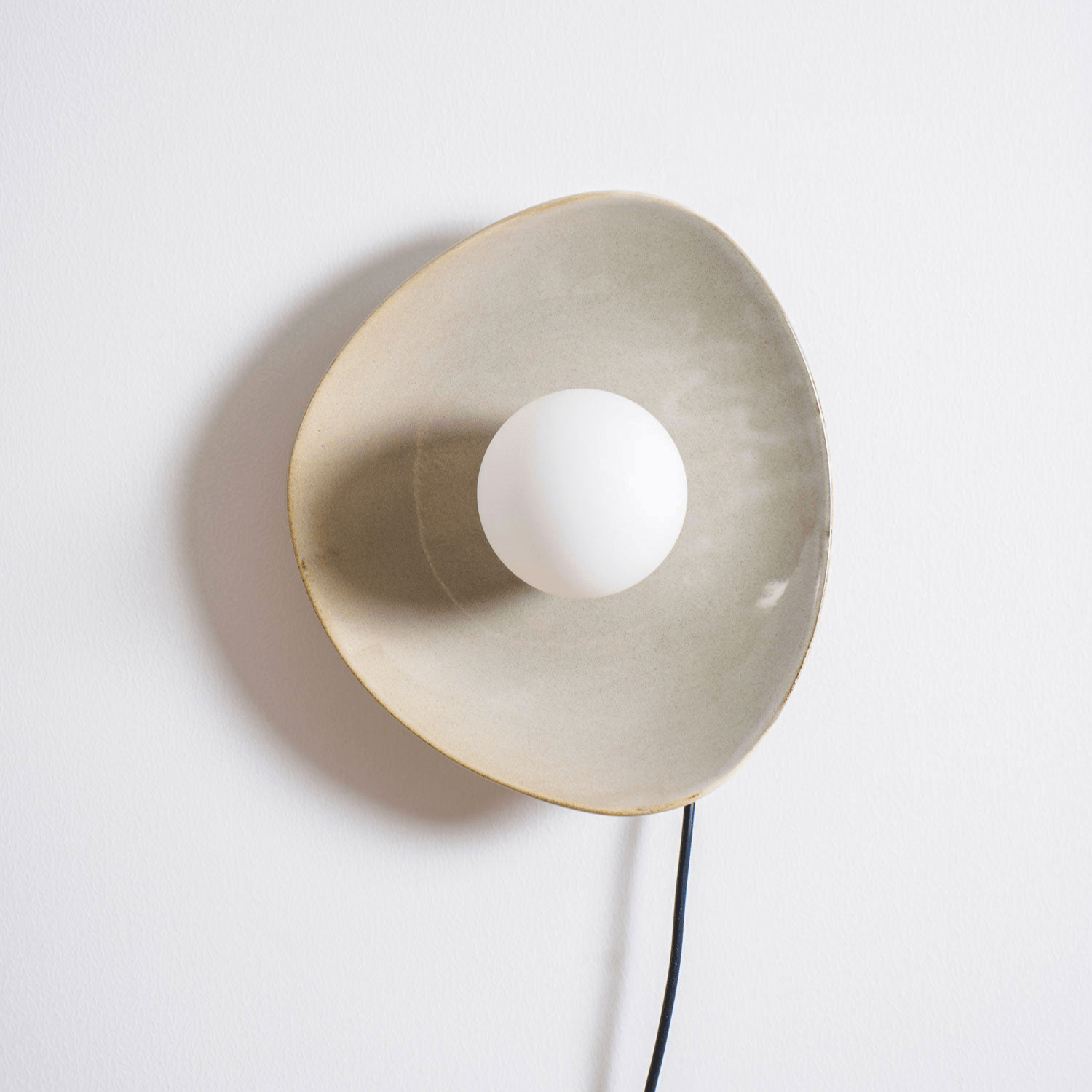 Nancy Pebble Disc Plug-in Ceramics Glass Wall Light - Letslighting