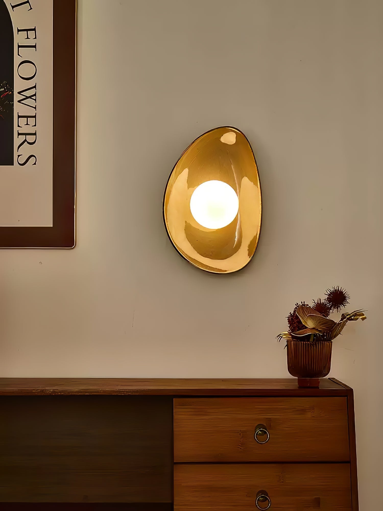 Ertalila Elegance Pebble Disc Ceramics Wall Light - Letslighting