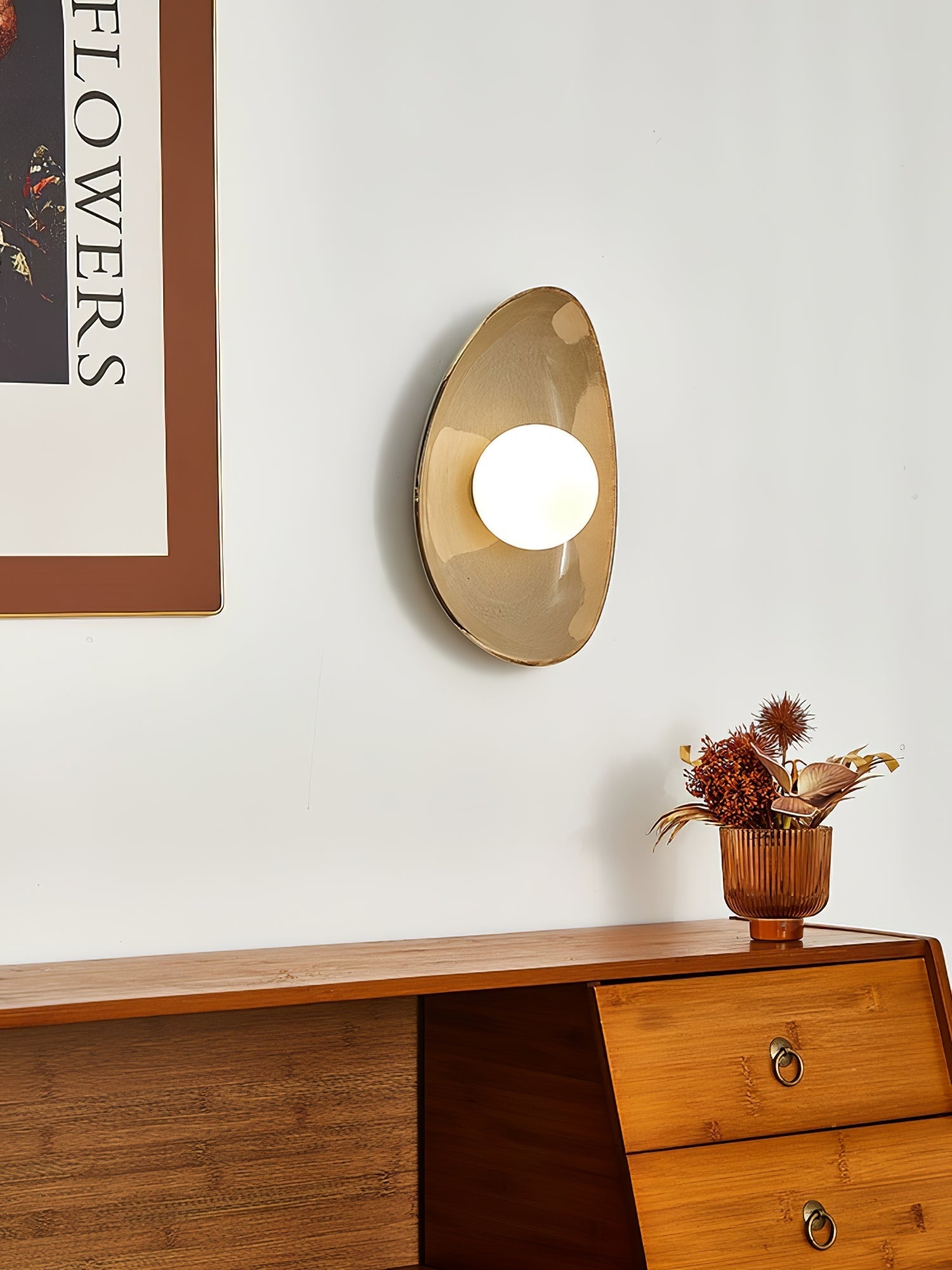 Ertalila Elegance Pebble Disc Ceramics Wall Light - Letslighting