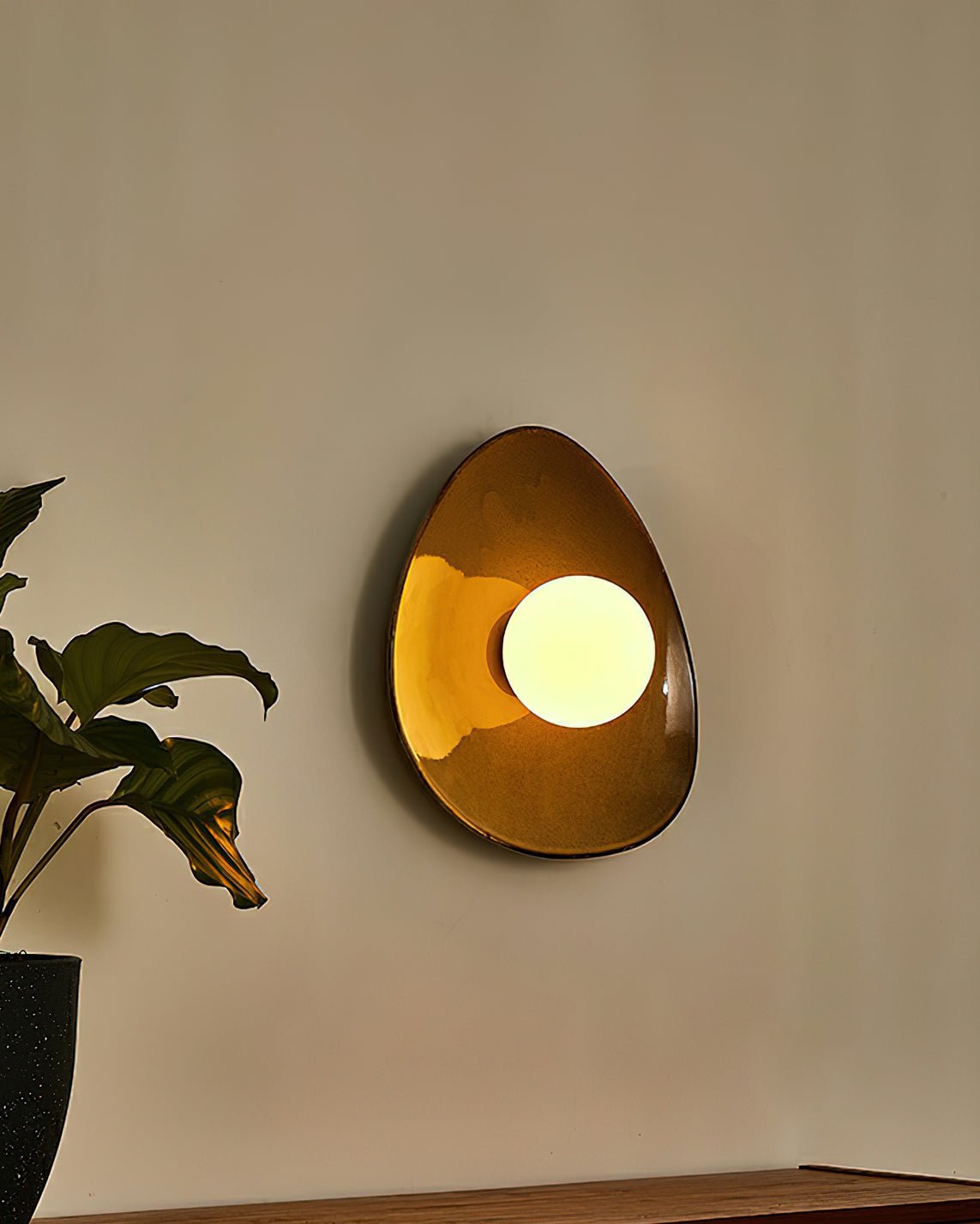 Ertalila Elegance Pebble Disc Ceramics Wall Light - Letslighting