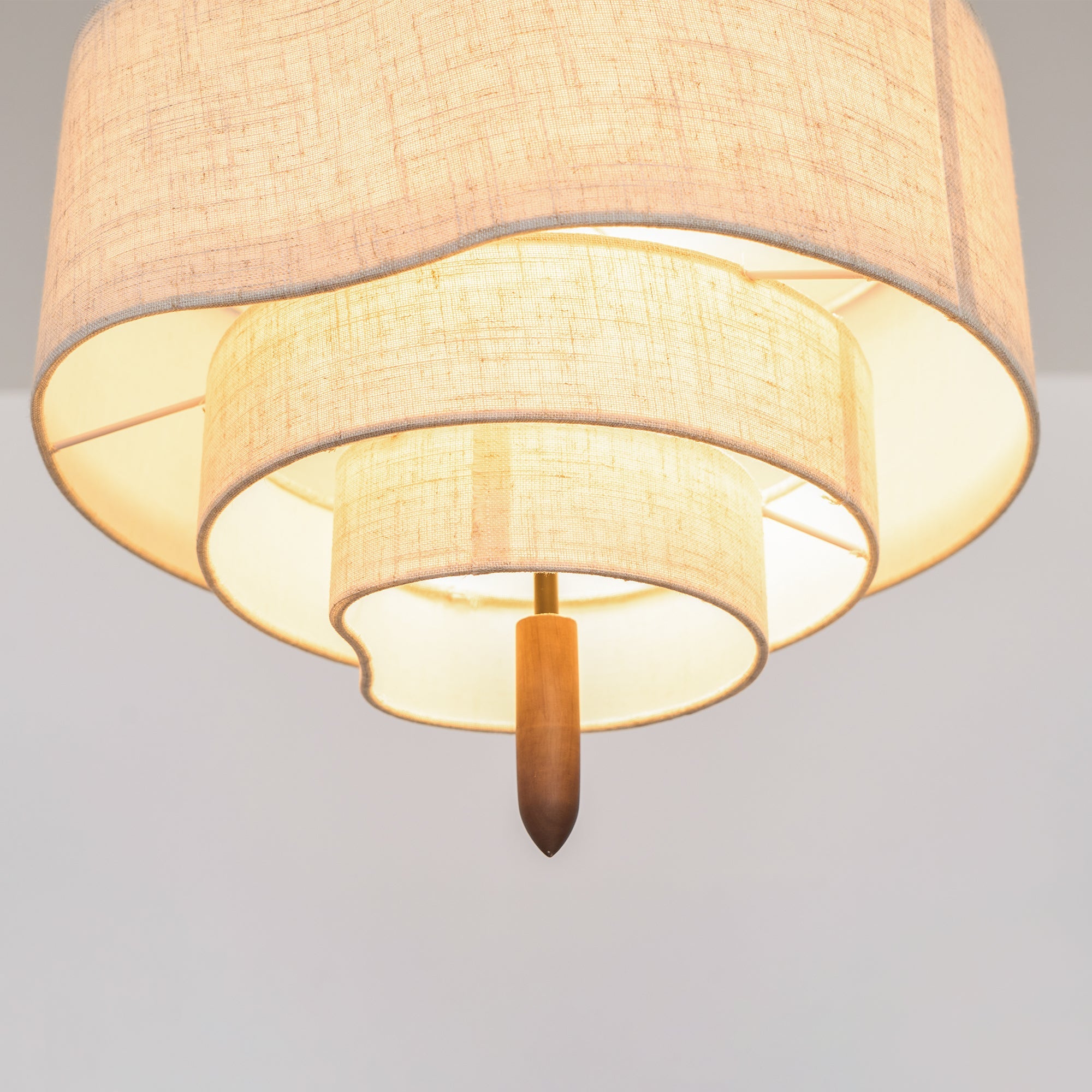 Ritta Modern Pebble Fabric Pendant Light Three Layers