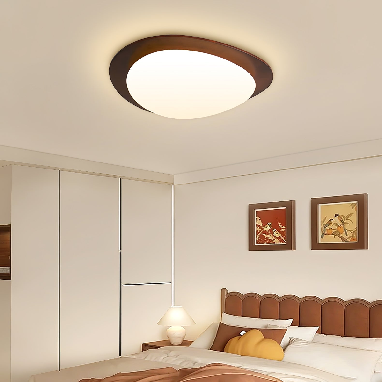 Lustra Ceiling Light Wooden Walnut Pebble - Letslighting