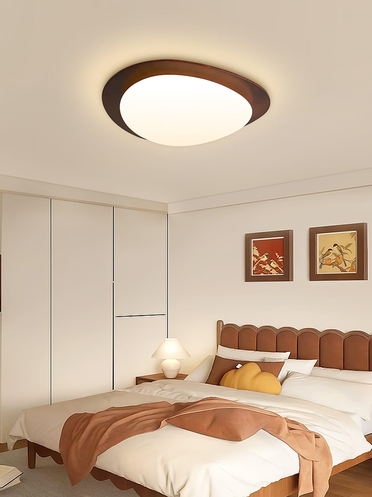 Lustra Ceiling Light Wooden Walnut Pebble - Letslighting