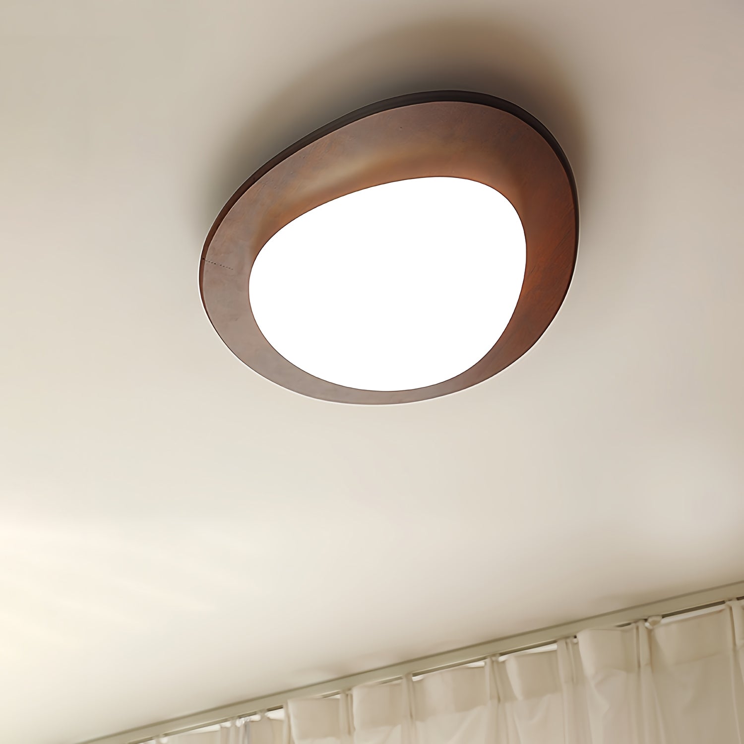 Lustra Ceiling Light Wooden Walnut Pebble - Letslighting