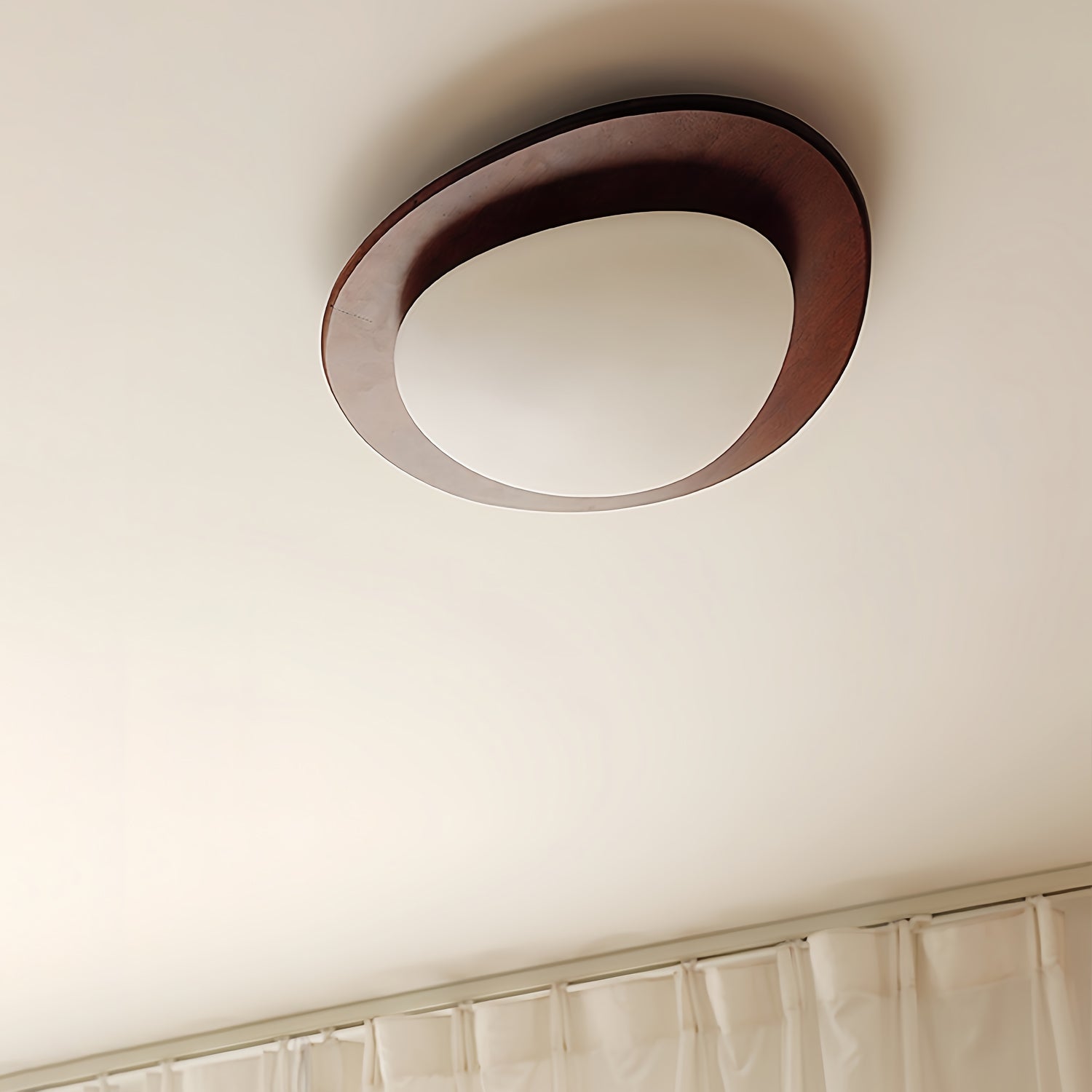 Lustra Ceiling Light Wooden Walnut Pebble - Letslighting
