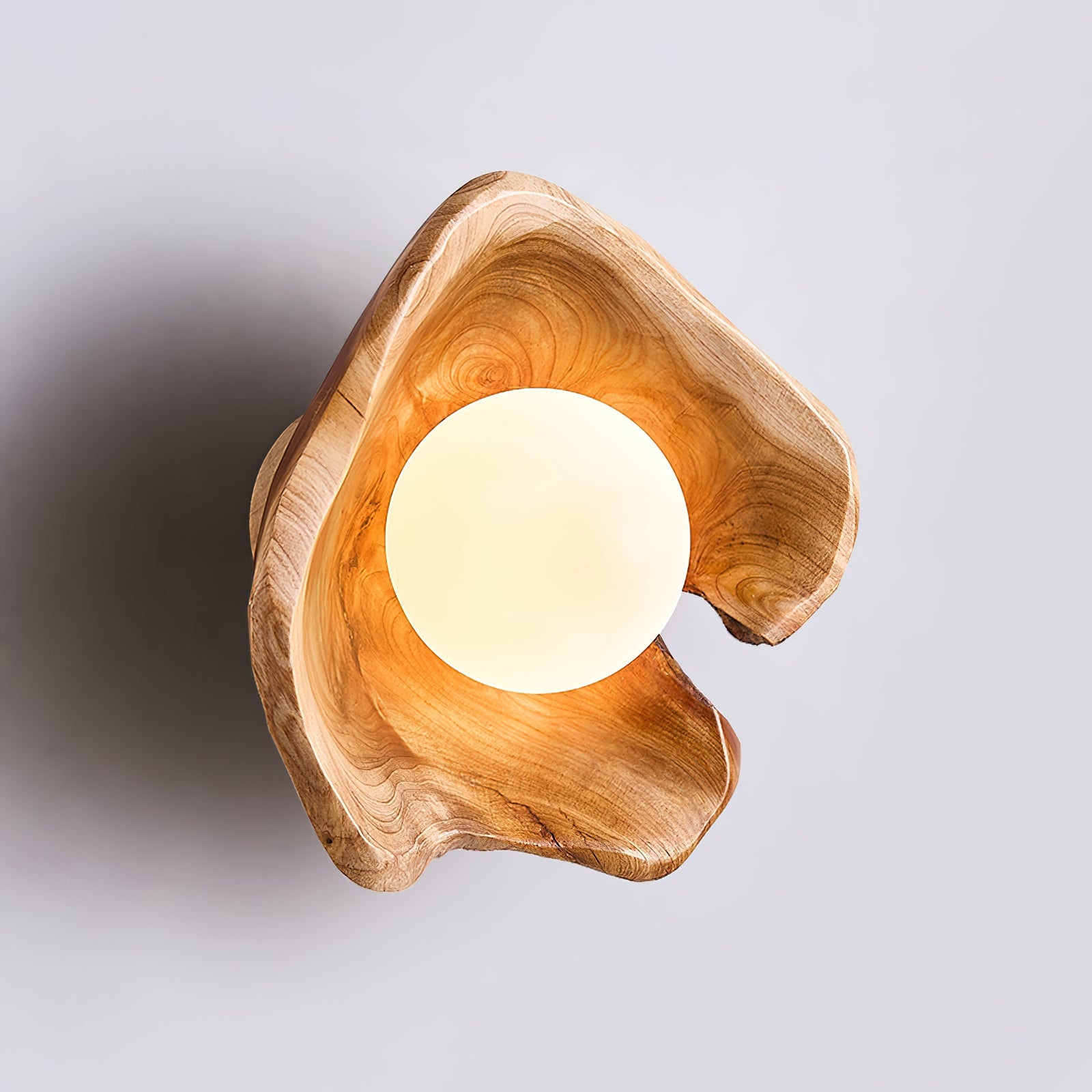 Tiffany Organic Carved Wood Wall Light - Letslighting