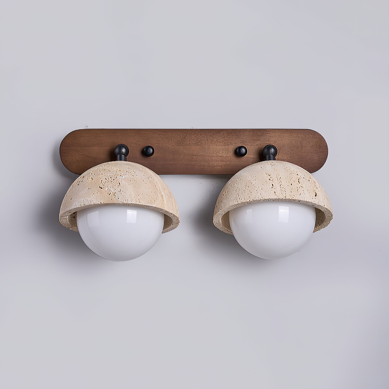 Vodora Modern Minimalist Wood Travertine Wall Sconce Wall Lamp - Letslighting